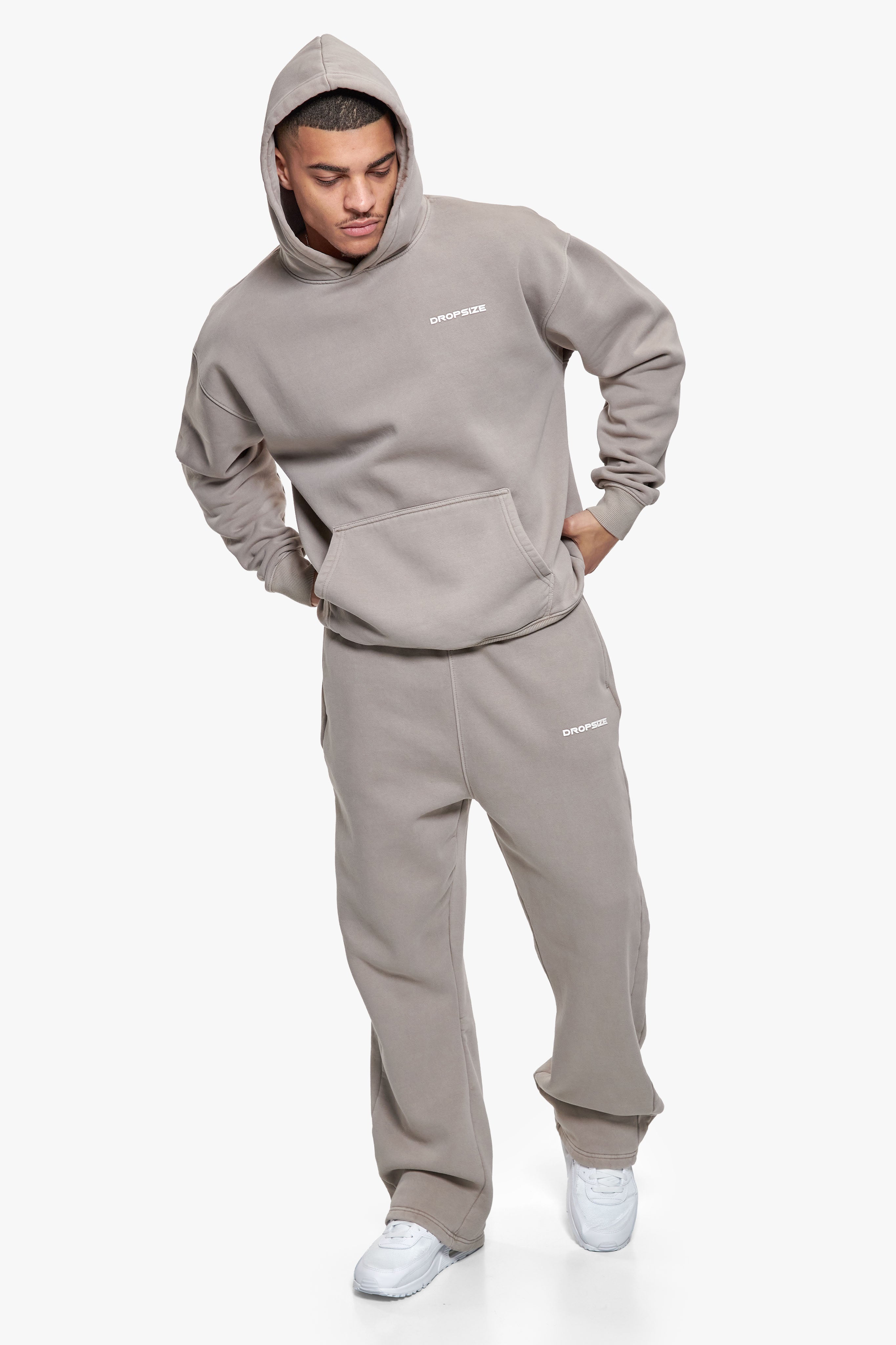 HD OPEN LEG JOGGER ACID WASHED MORNING DOVE