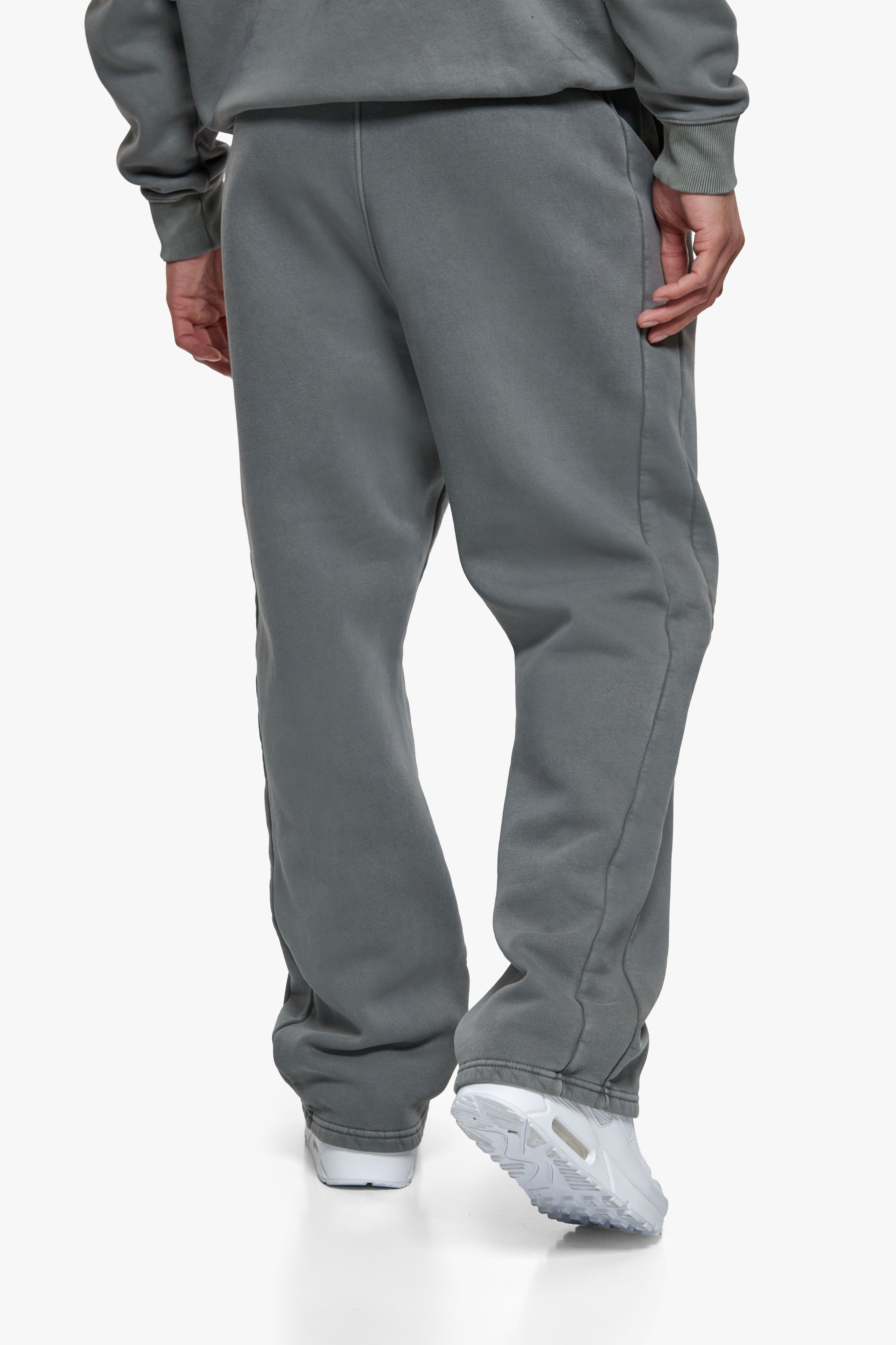 HD OPEN LEG JOGGER ACID WASHED LIGHT GREY