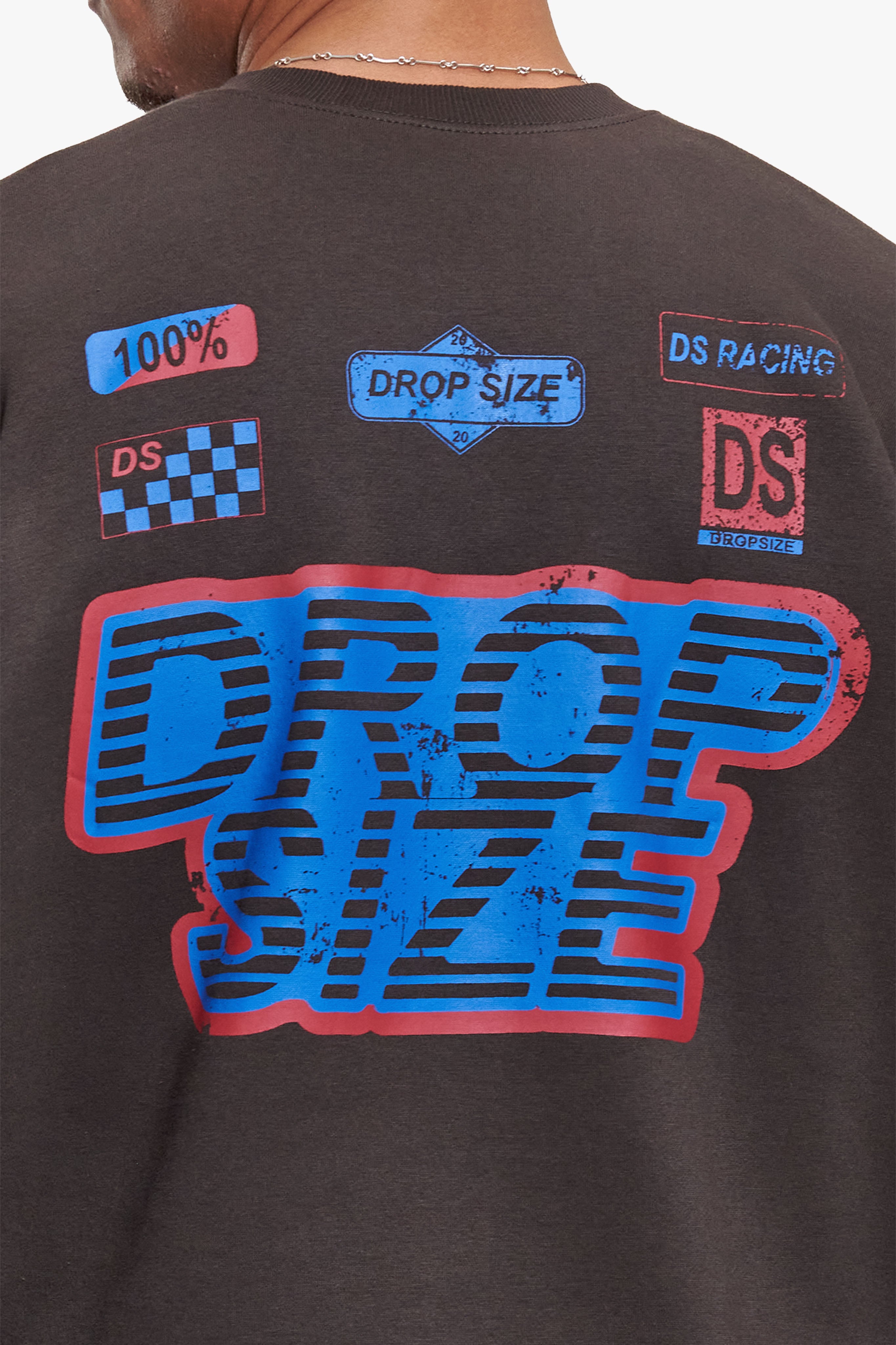 HEAVY OVERSIZE RACING SWEATER WASHED BLACK