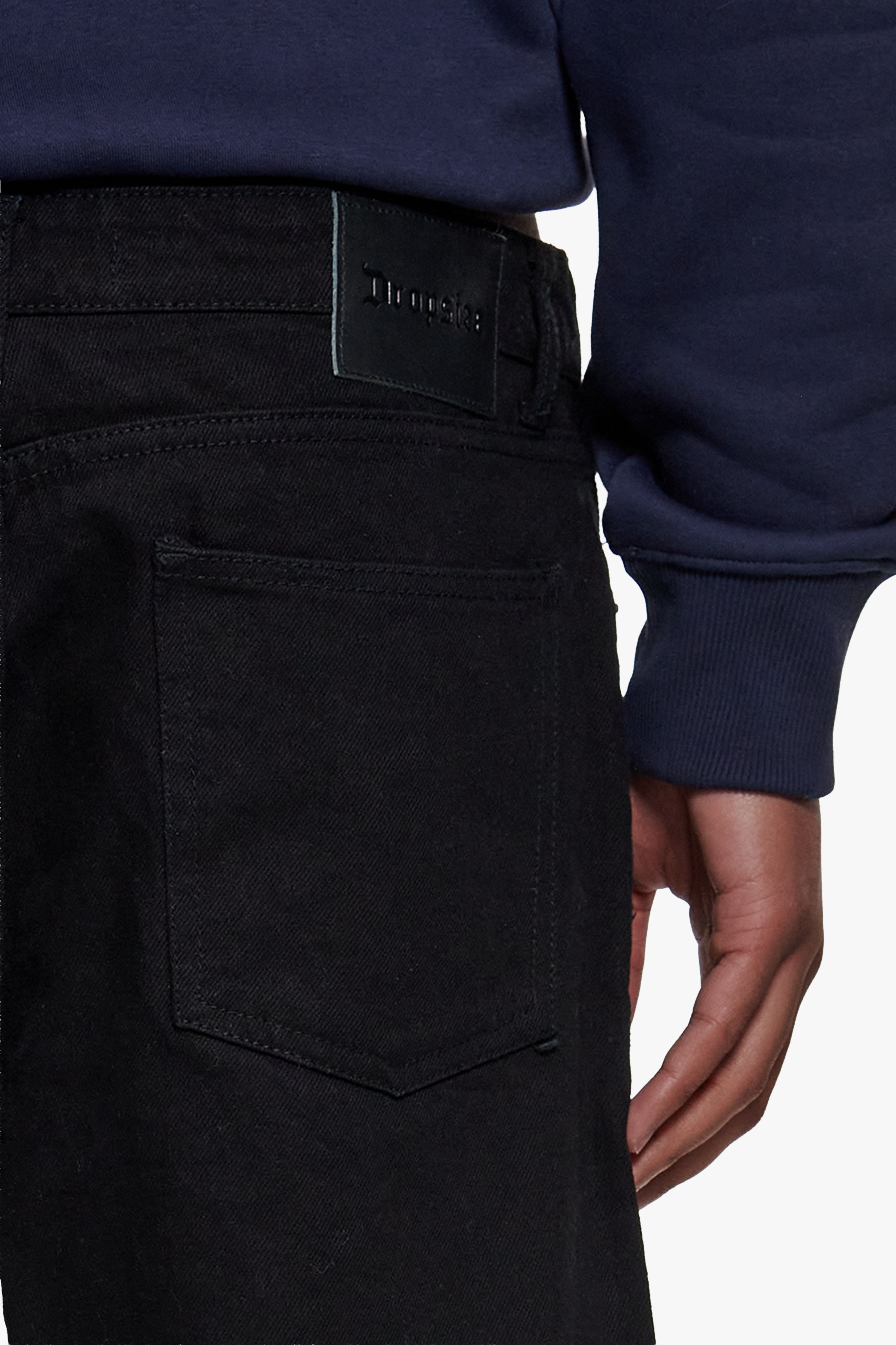 OPEN LEG JEANS BLACK