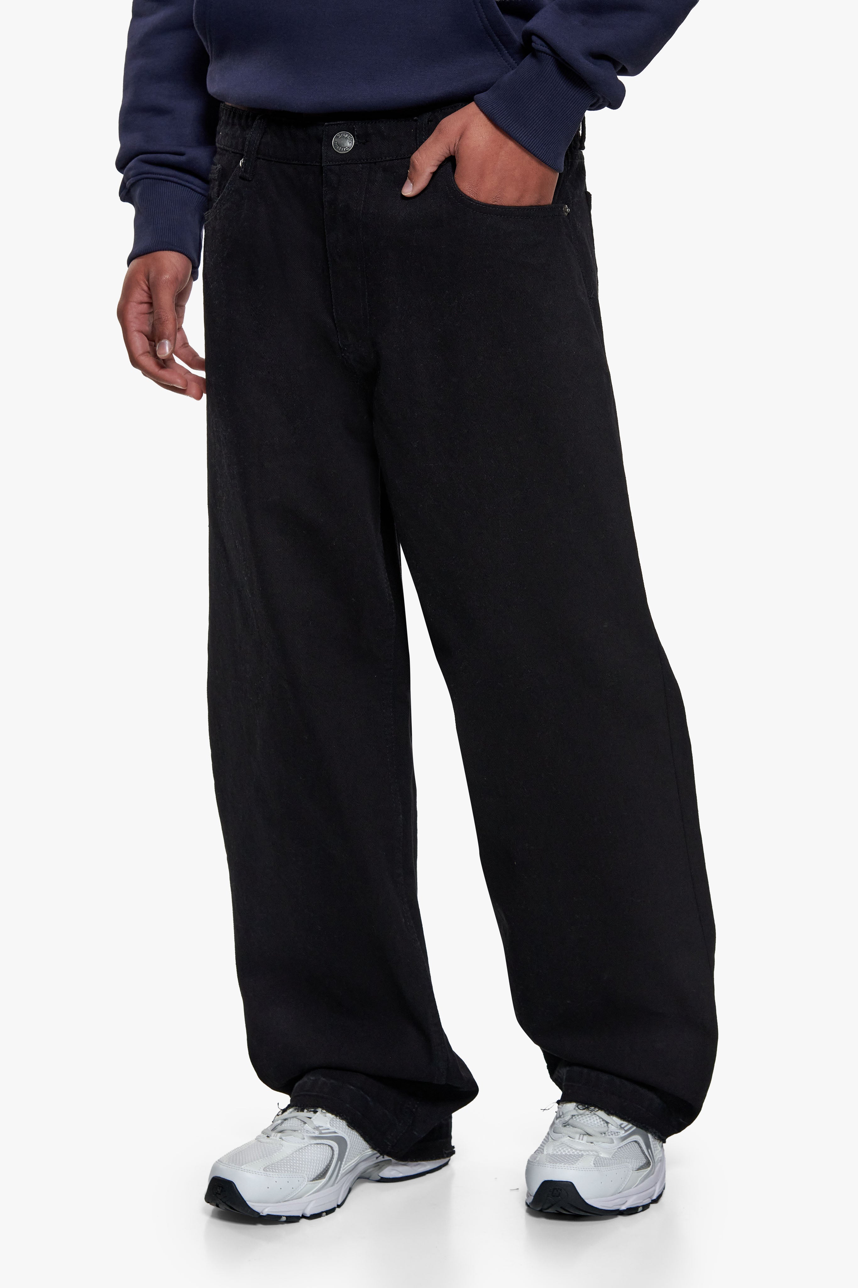 OPEN LEG JEANS BLACK