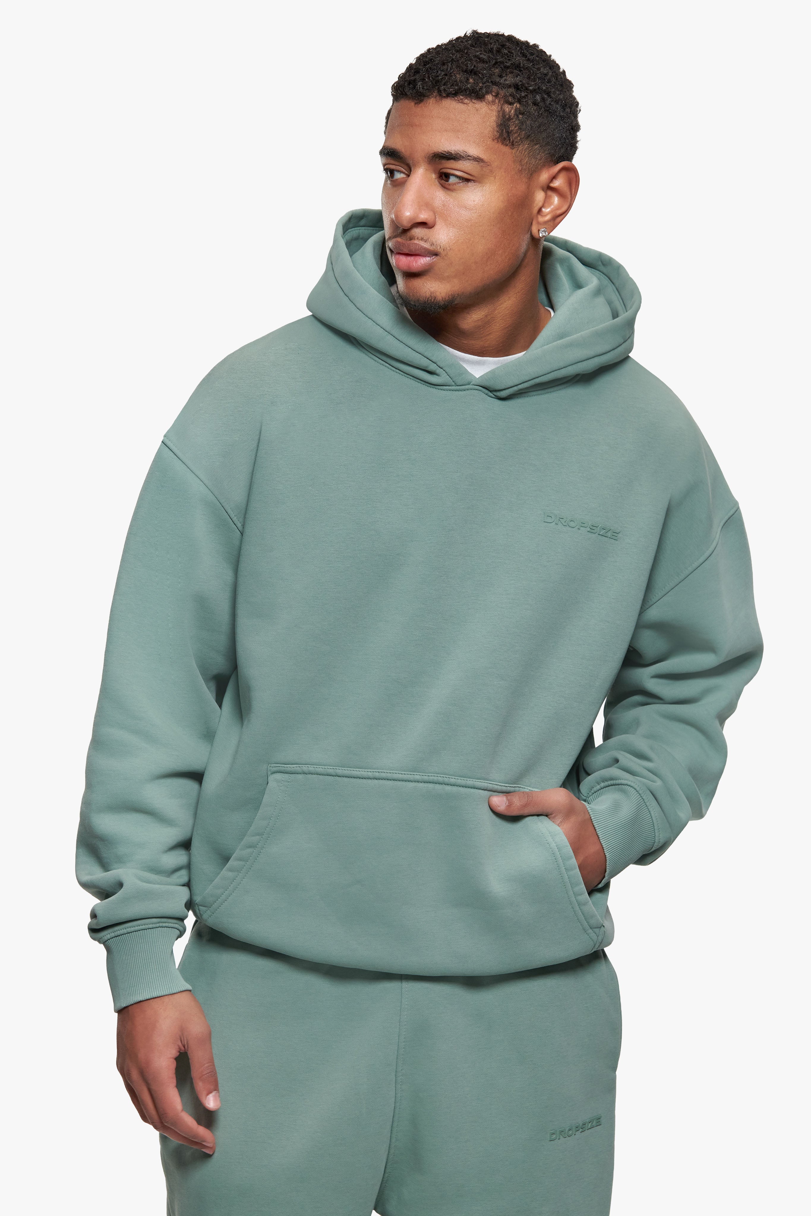 HD LOGO HOODIE WASHED SAGE GREEN