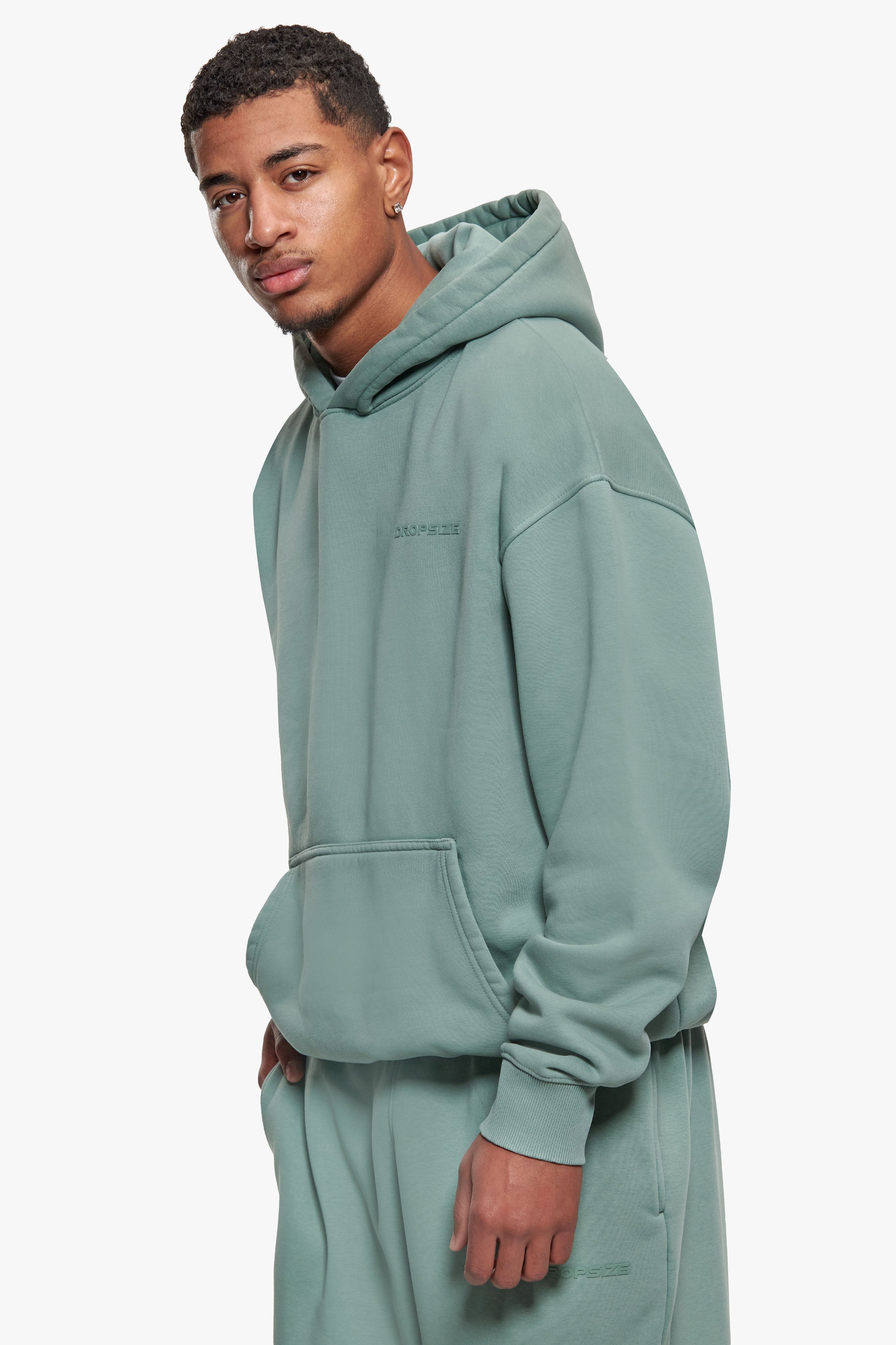 HD LOGO HOODIE WASHED SAGE GREEN