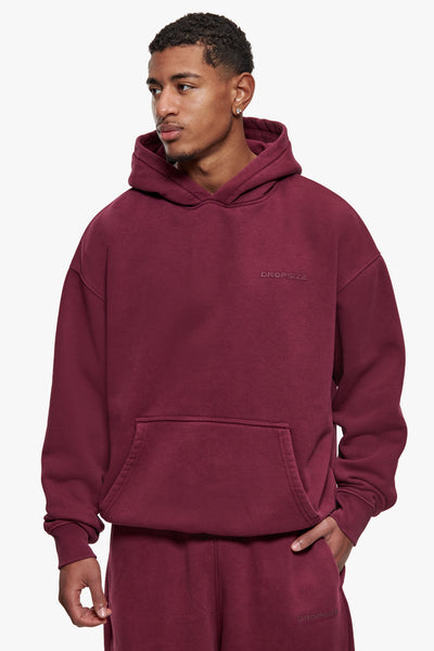 HD LOGO HOODIE WASHED WINE RED