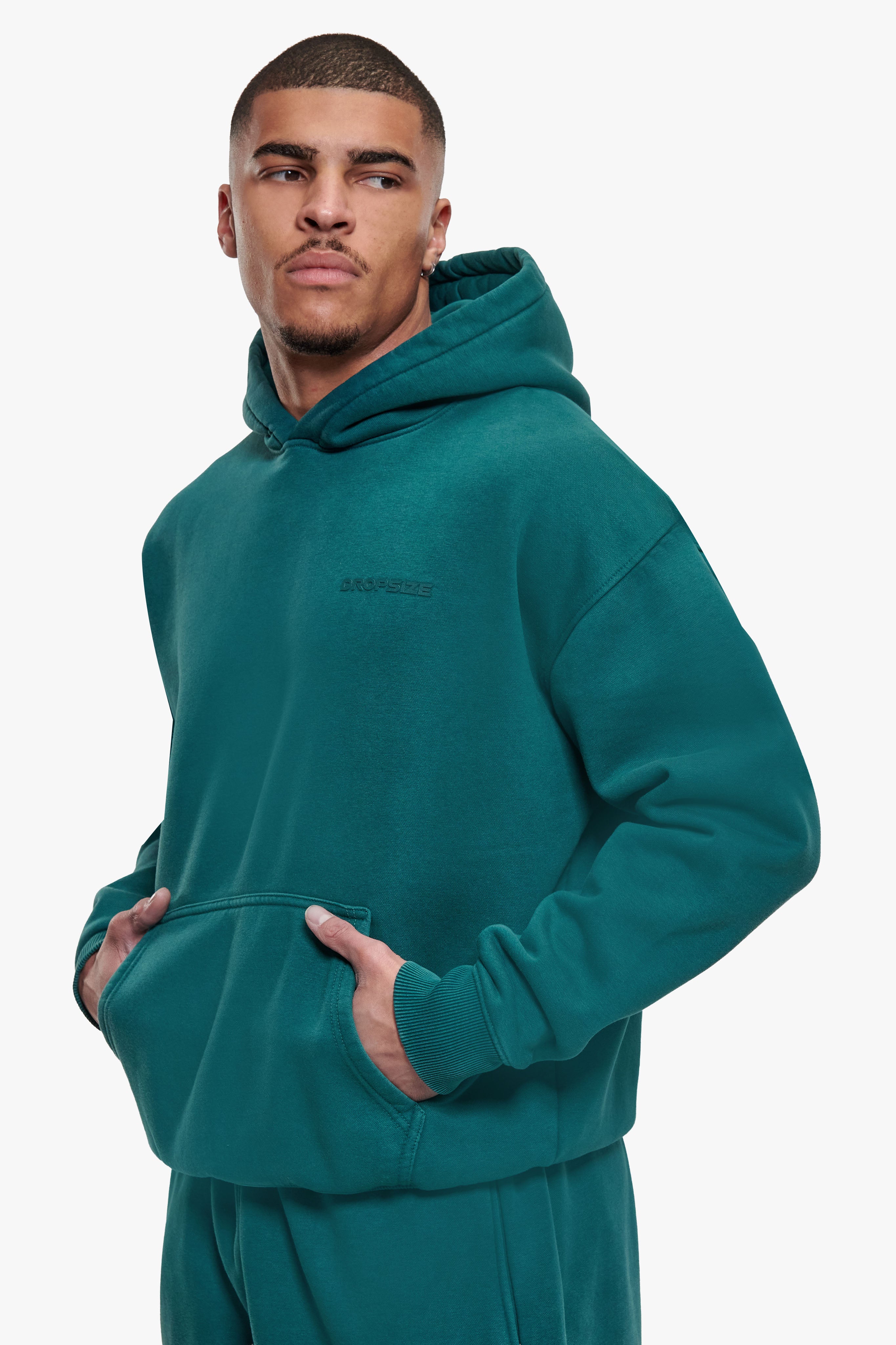 HD LOGO HOODIE WASHED TEAL GREEN