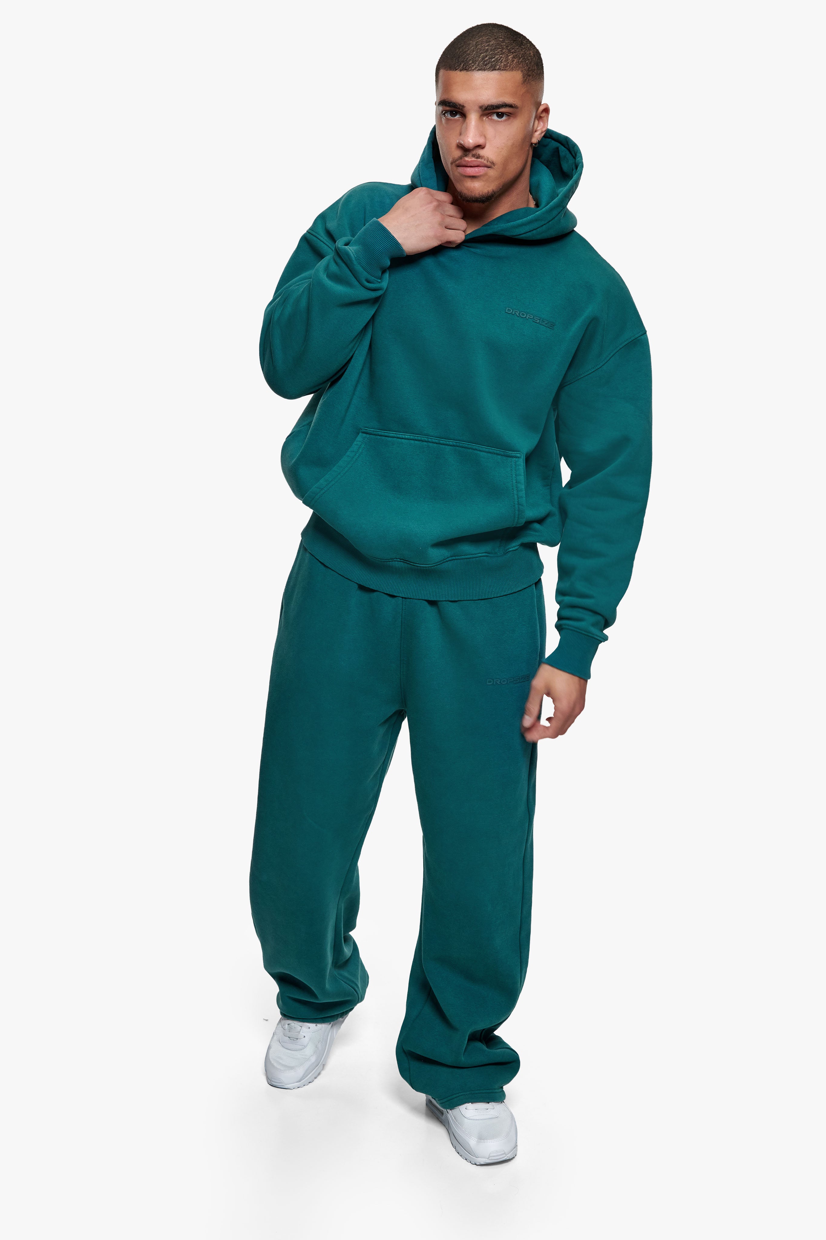 HD LOGO HOODIE WASHED TEAL GREEN