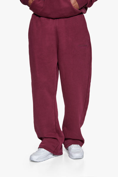 HD LOGO OPEN LEG JOGGER WASHED WINE RED