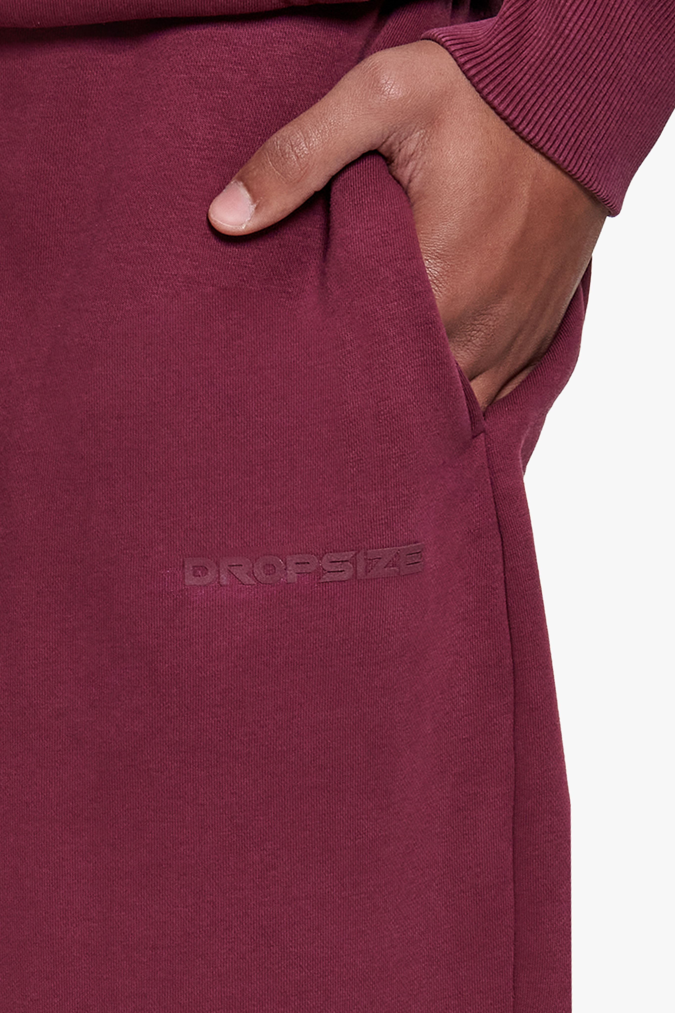 HD LOGO OPEN LEG JOGGER WASHED CRANBERRY RED