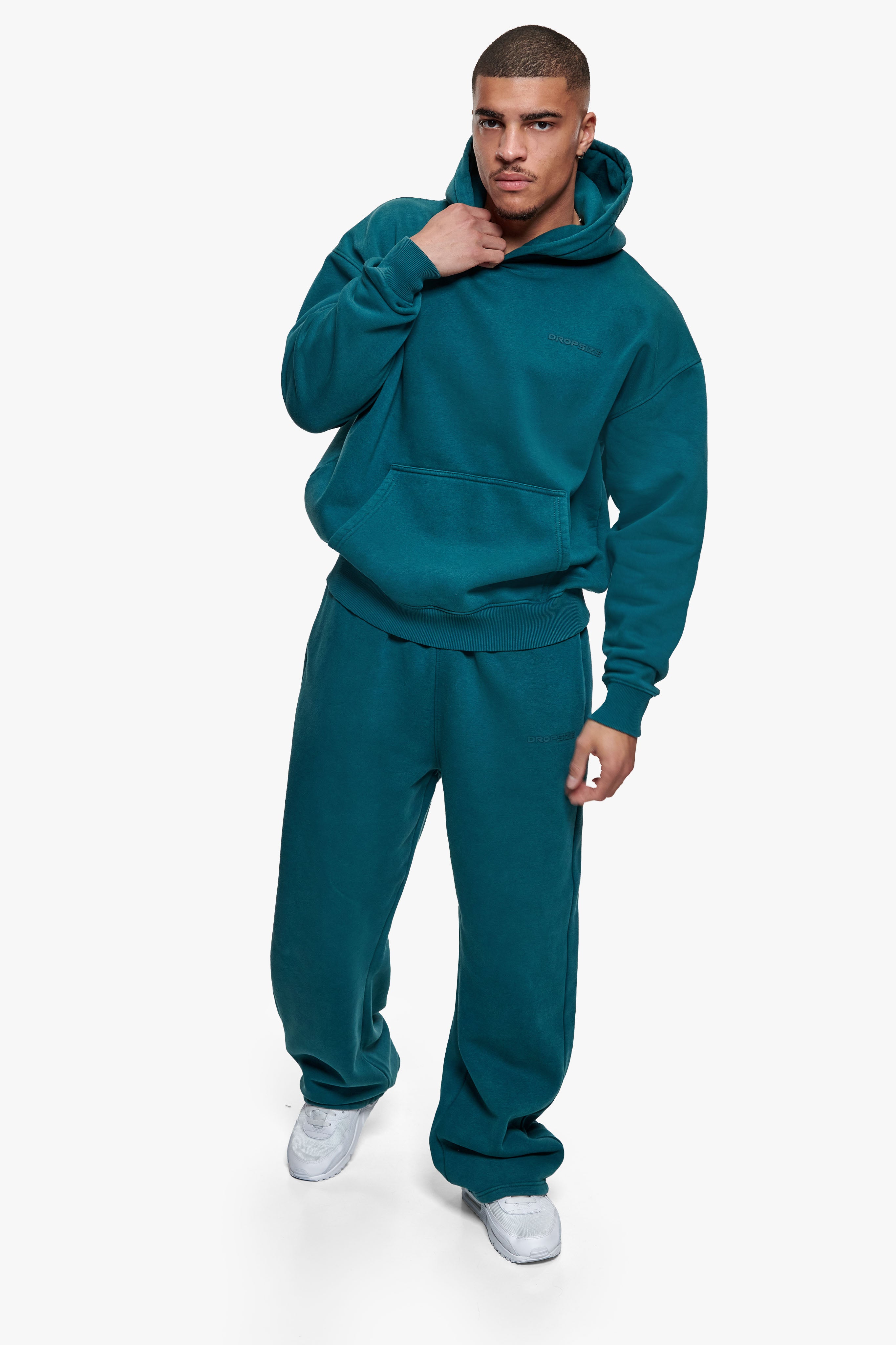 HD LOGO OPEN LEG JOGGER WASHED TEAL GREEN