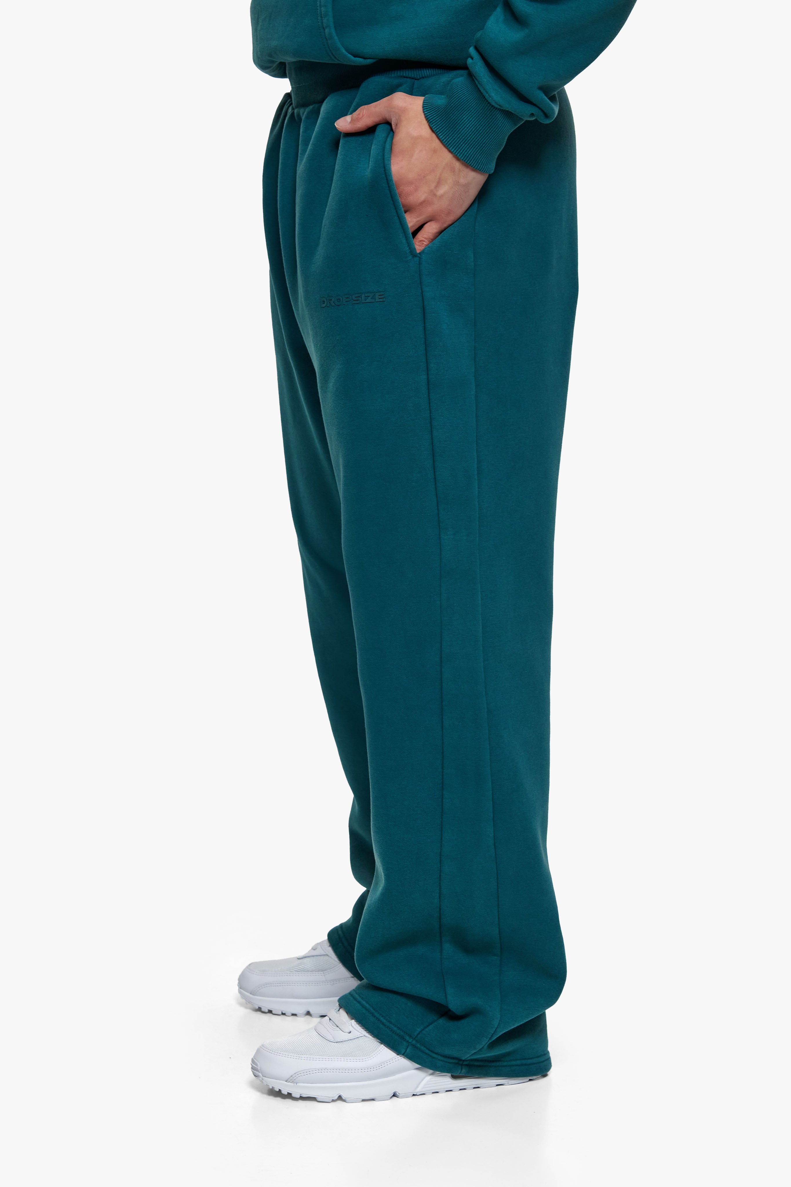 HD LOGO OPEN LEG JOGGER WASHED TEAL GREEN