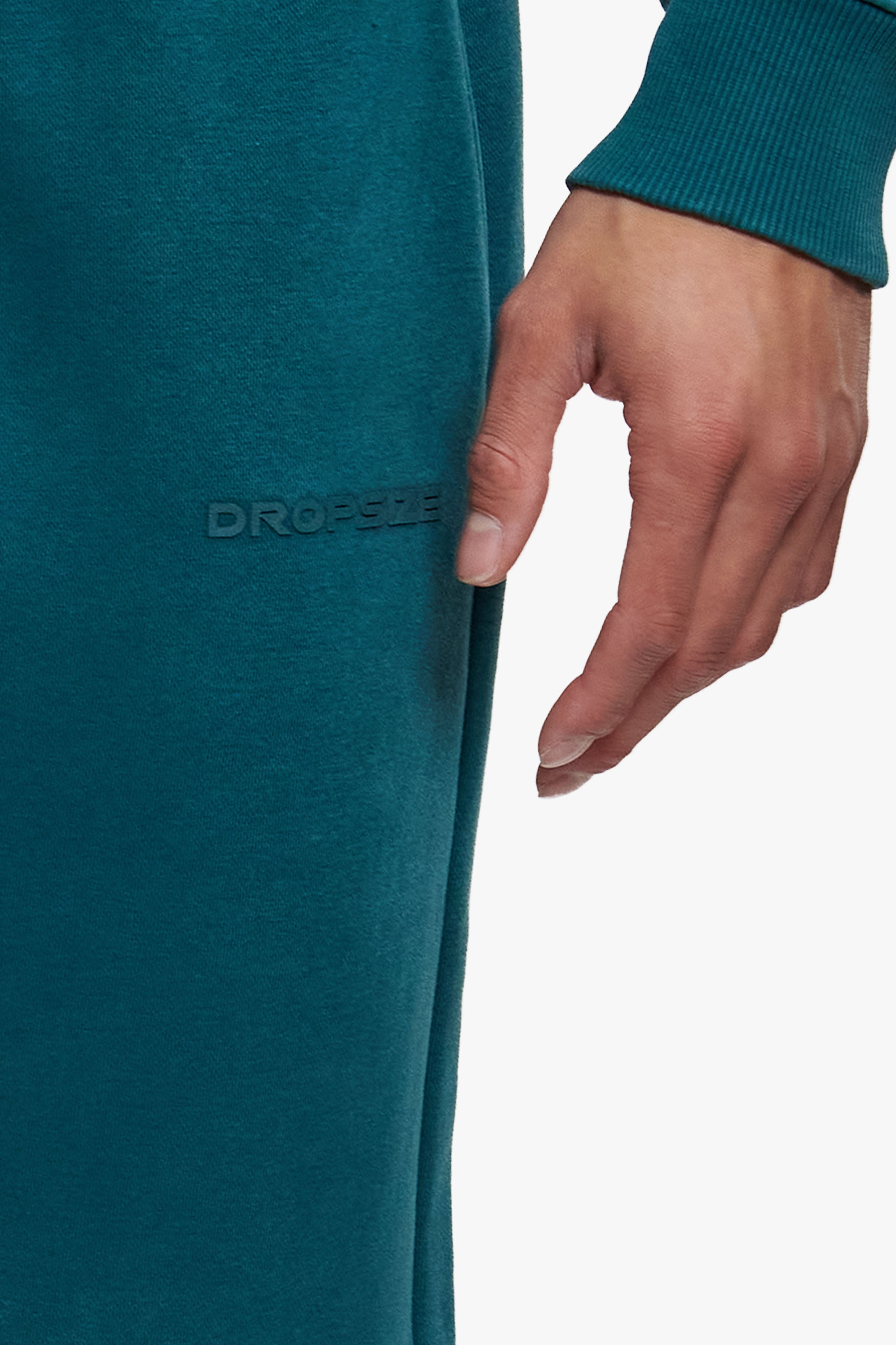 HD LOGO OPEN LEG JOGGER WASHED TEAL GREEN