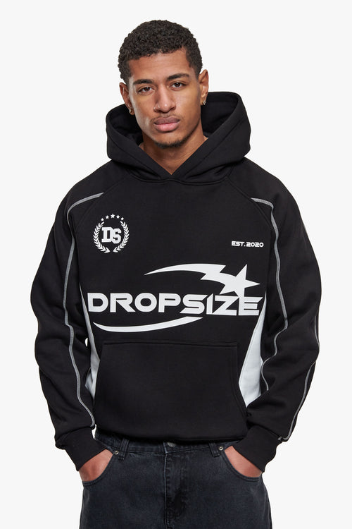 SPORTY LOGO HOODIE BLACK