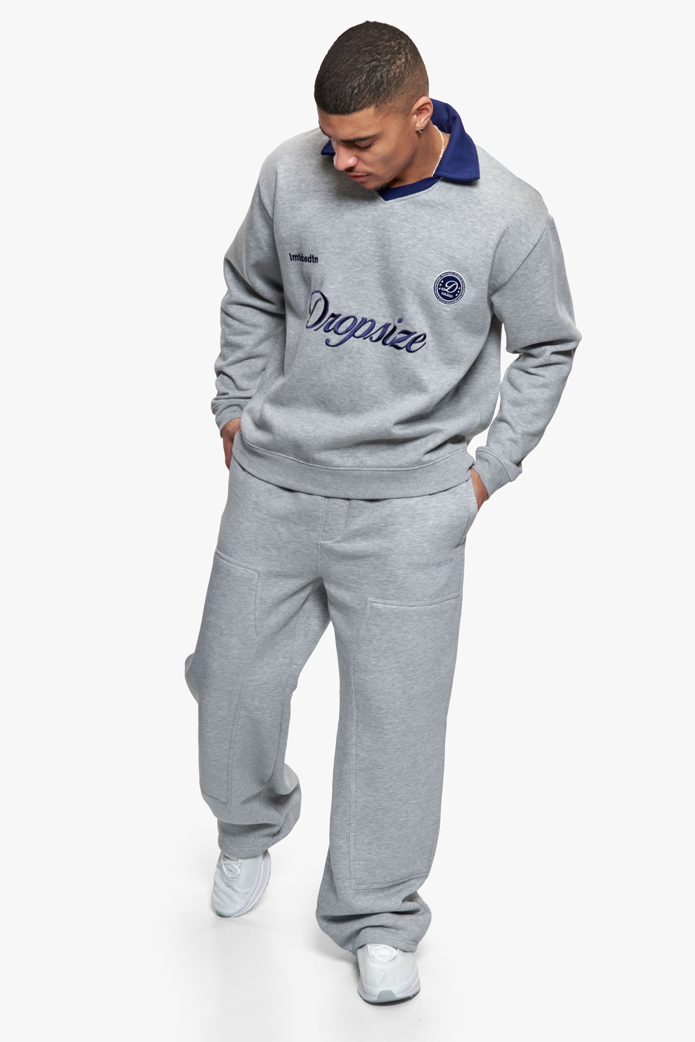 CARPENTER OPEN LEG JOGGER GREY MELANGE