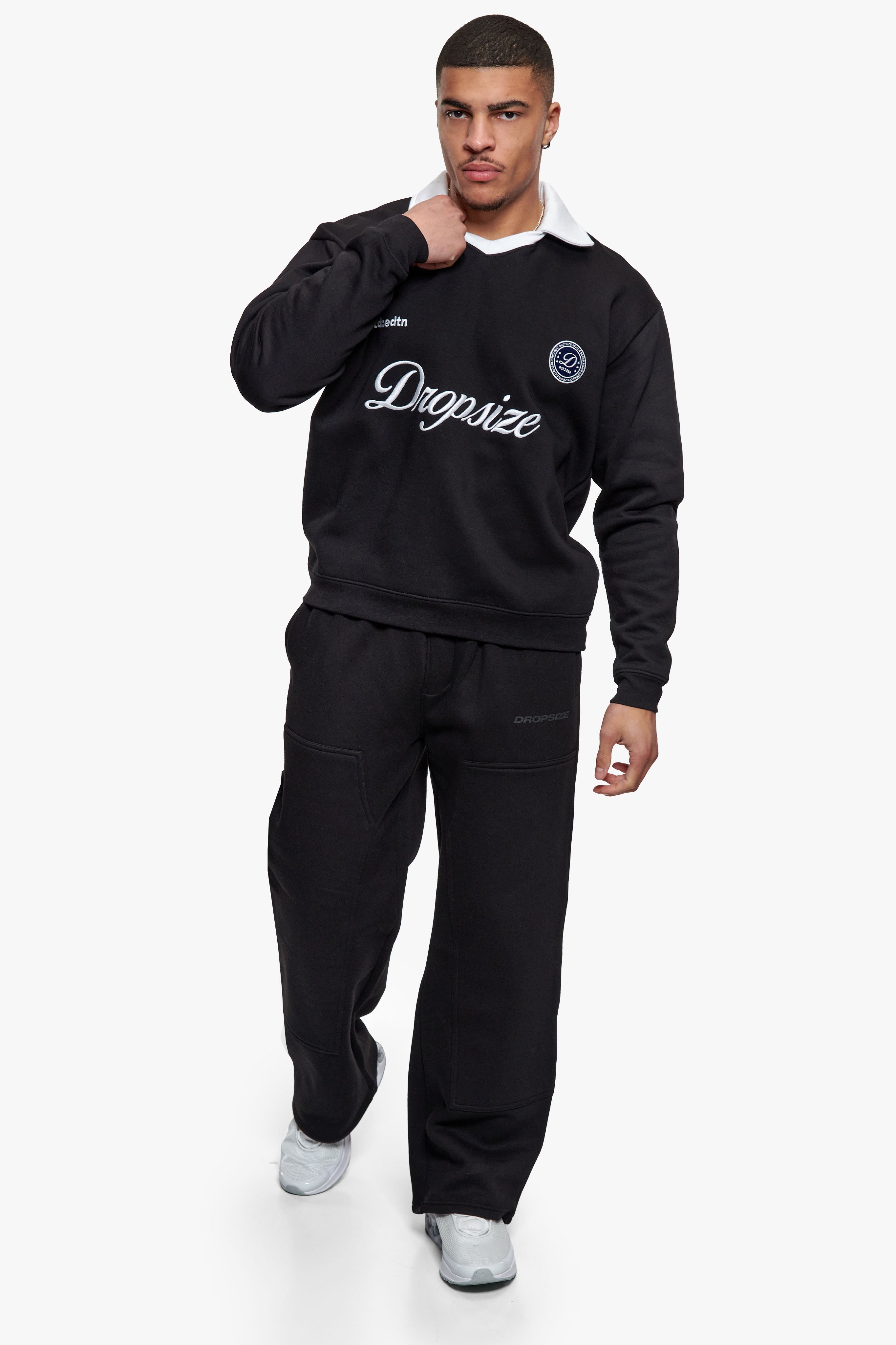 CARPENTER OPEN LEG JOGGER BLACK