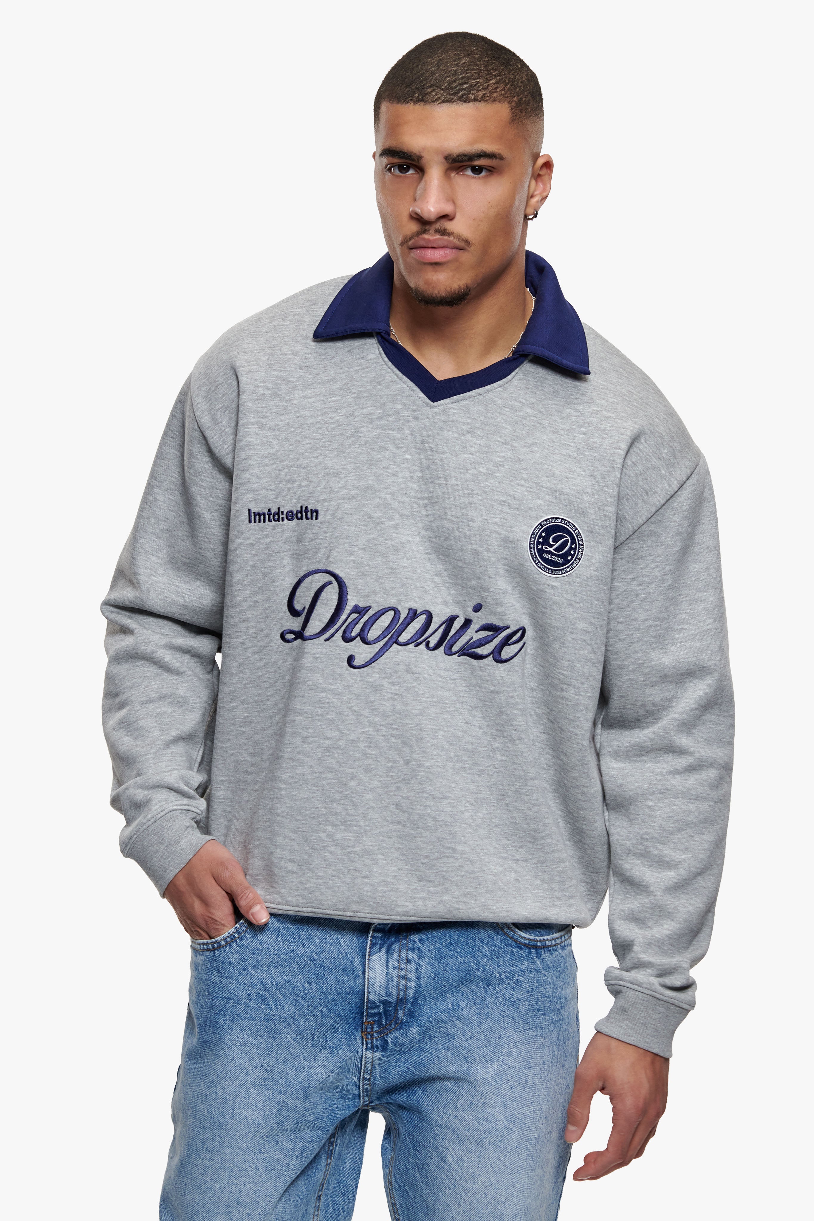 SPORTS LONGSLEEVE POLOSHIRT GREY MELANGE