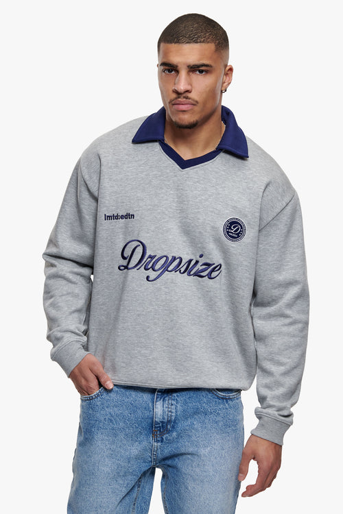 SPORTS LONGSLEEVE POLOSHIRT GREY MELANGE