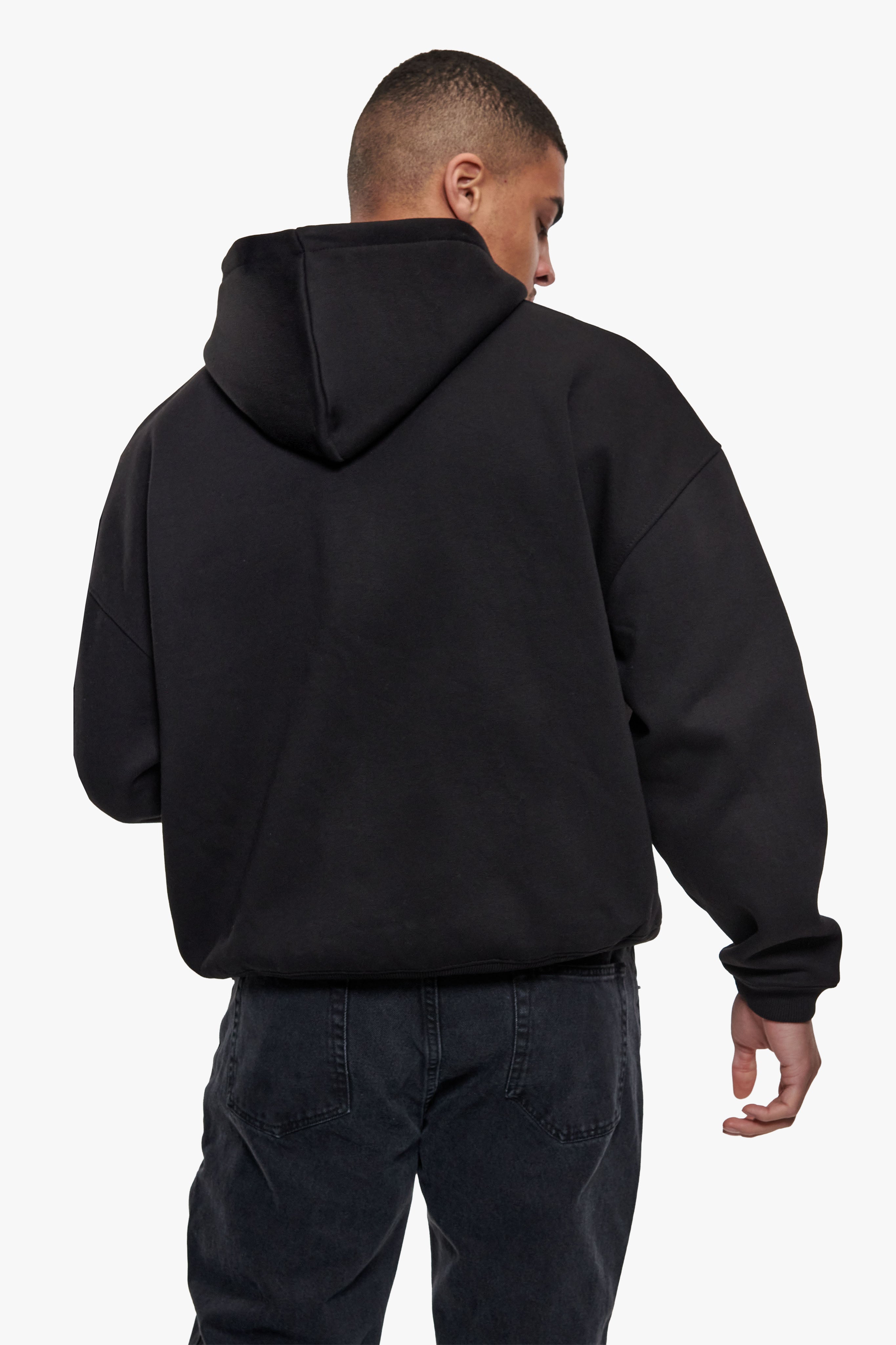 CARPENTER DOUBLE ZIP HOODIE BLACK