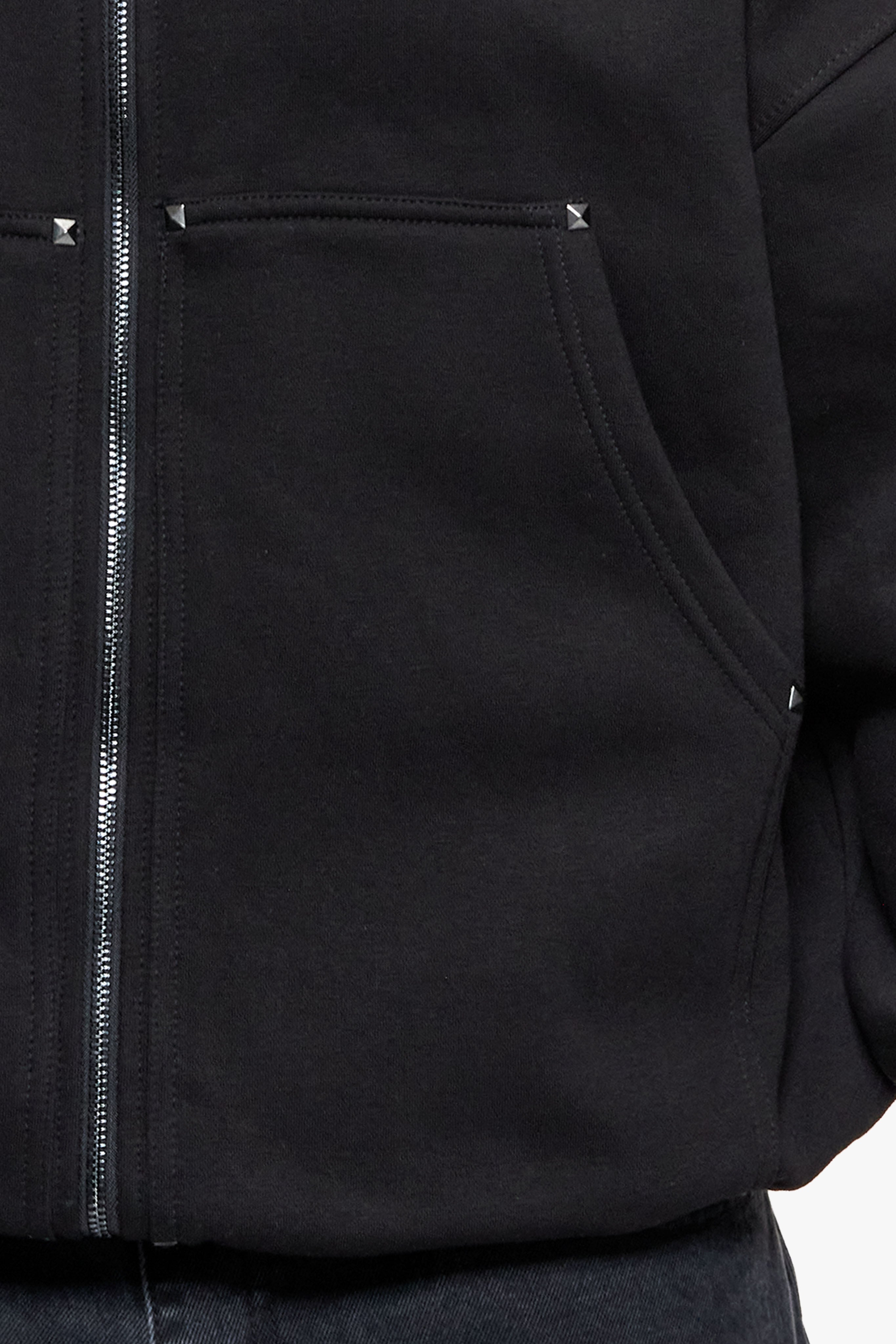CARPENTER DOUBLE ZIP HOODIE BLACK