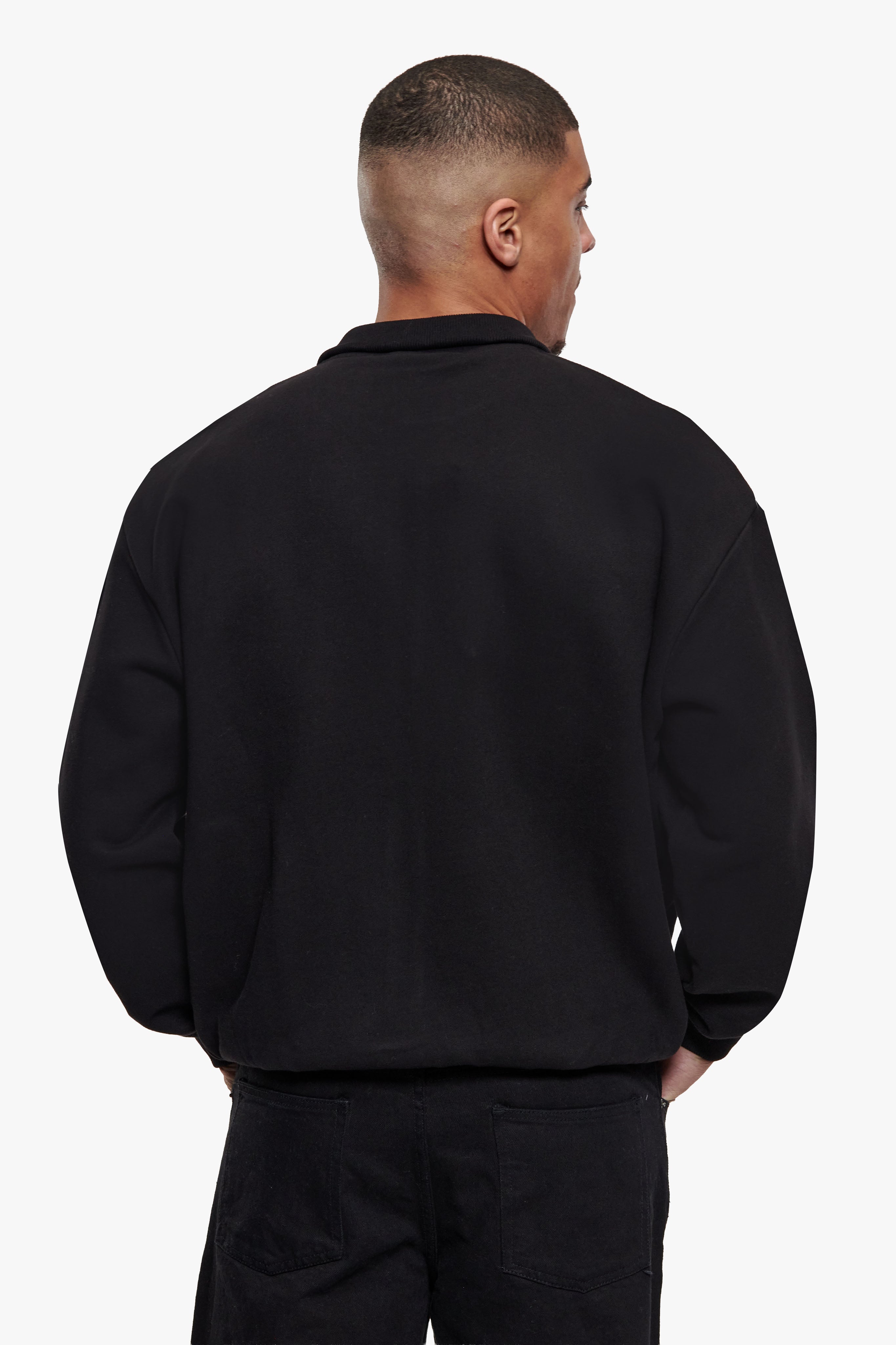 3D LOGO ZIPPER JACKET BLACK