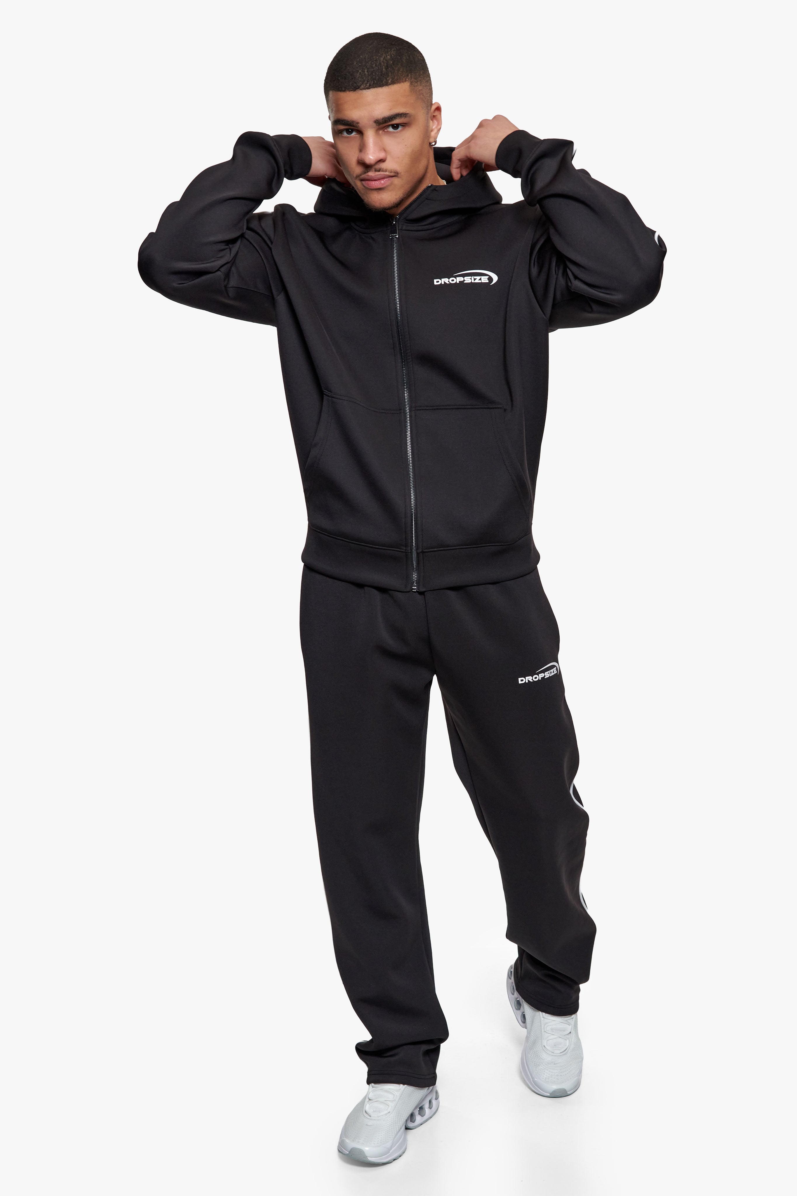 SCUBA ZIP HOODIE BLACK