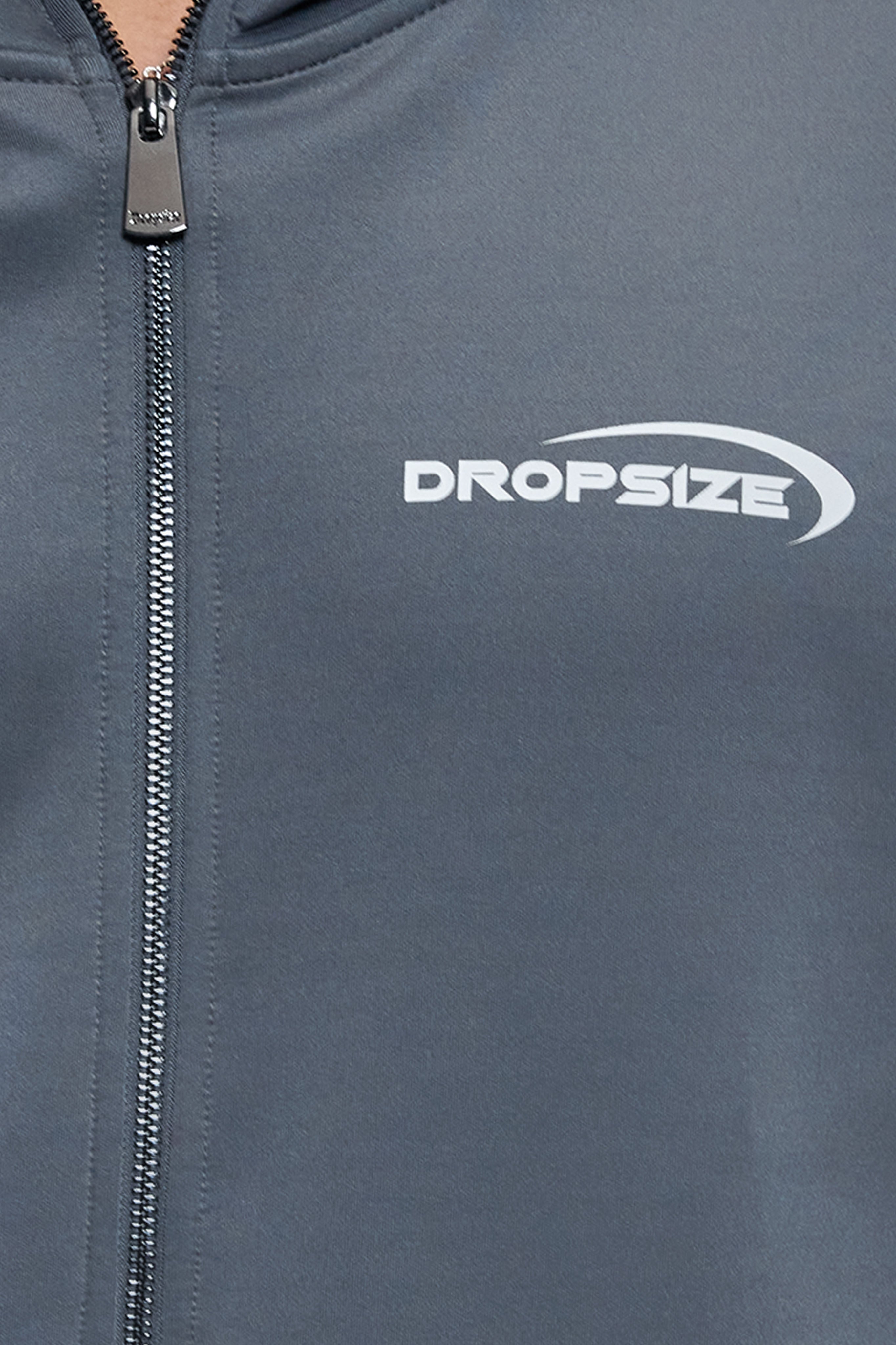 SCUBA ZIP HOODIE STEEL GREY