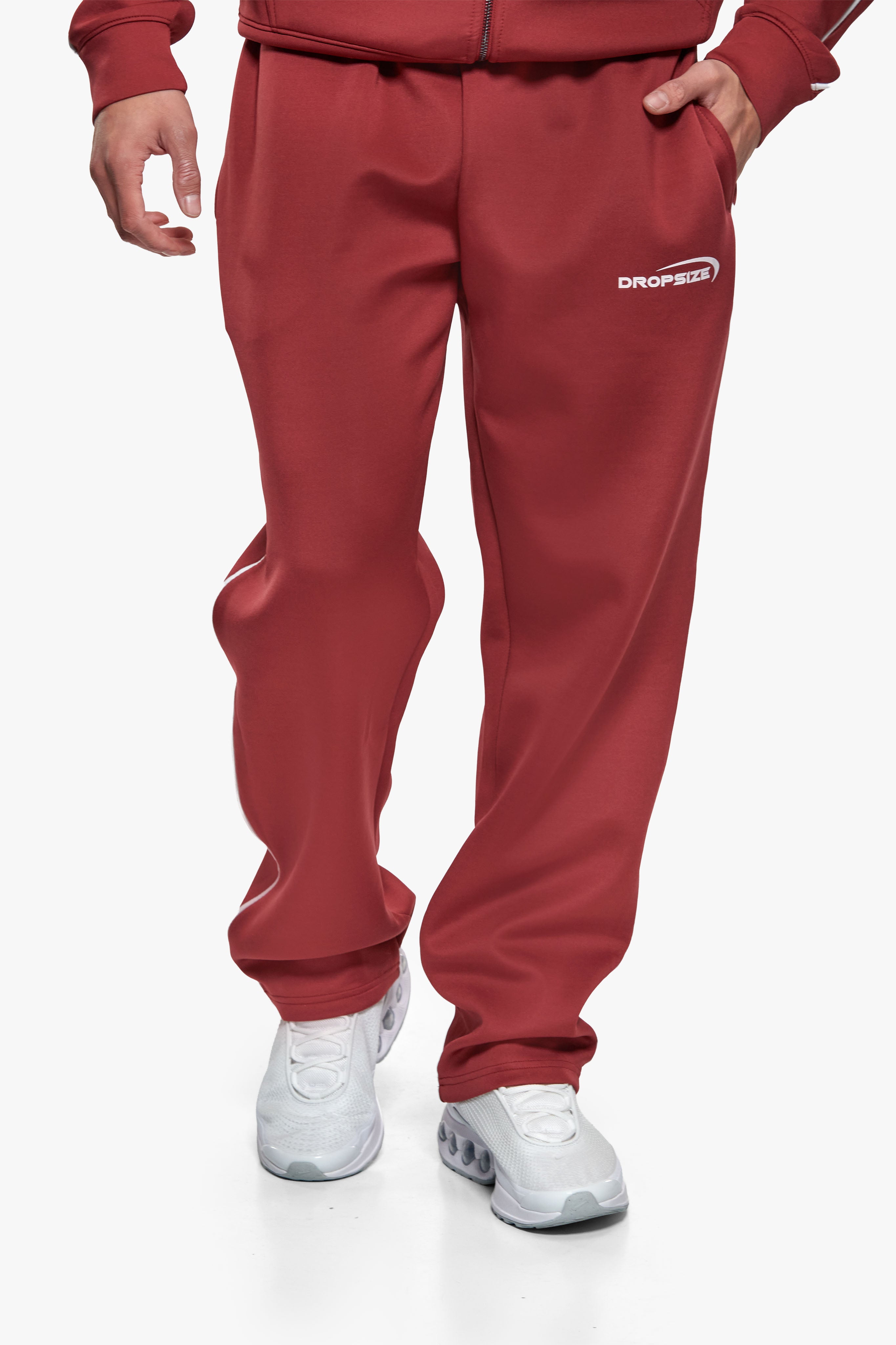 SCUBA OPEN LEG JOGGER BURGUNDY RED