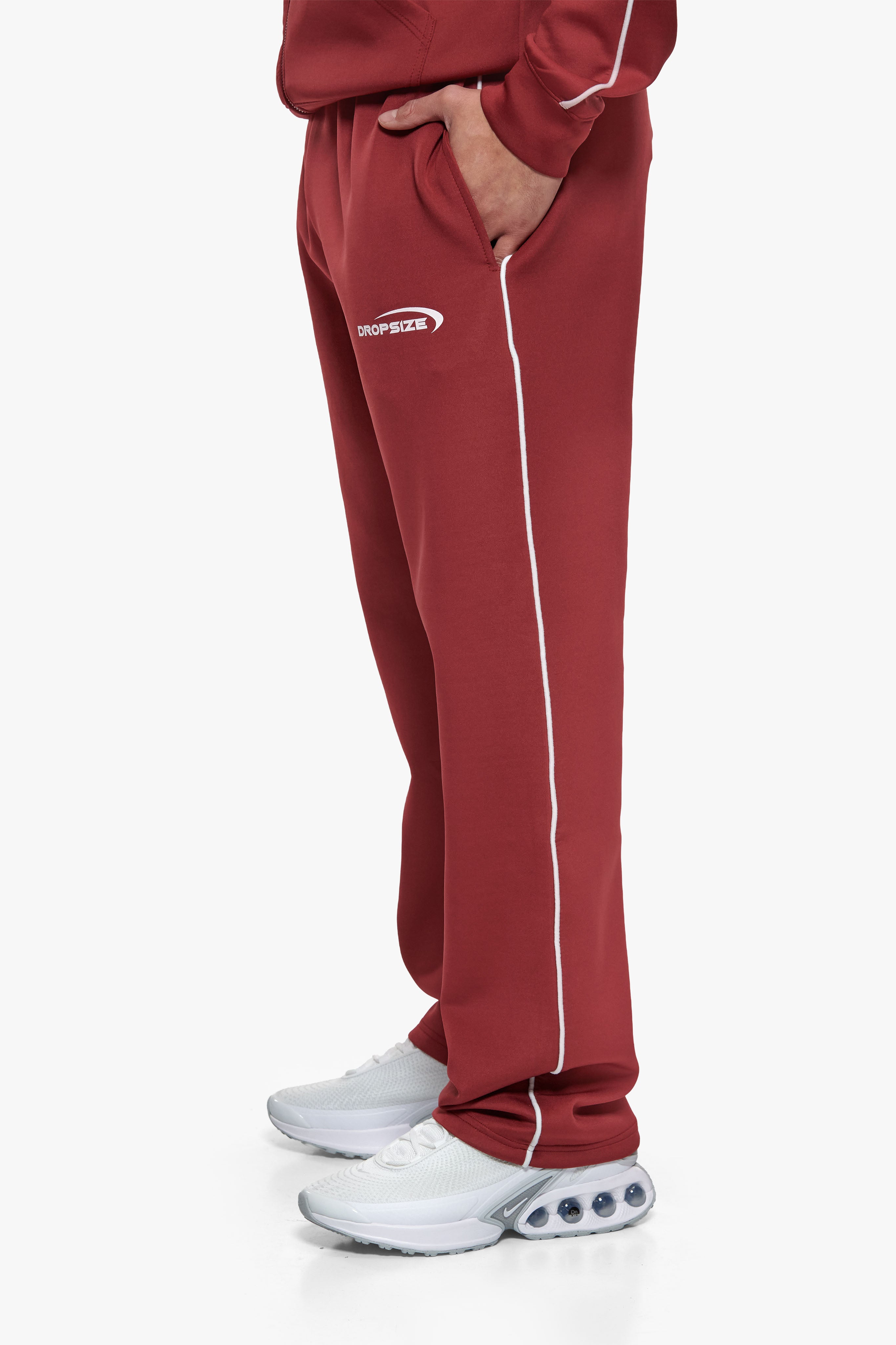SCUBA OPEN LEG JOGGER BURGUNDY RED