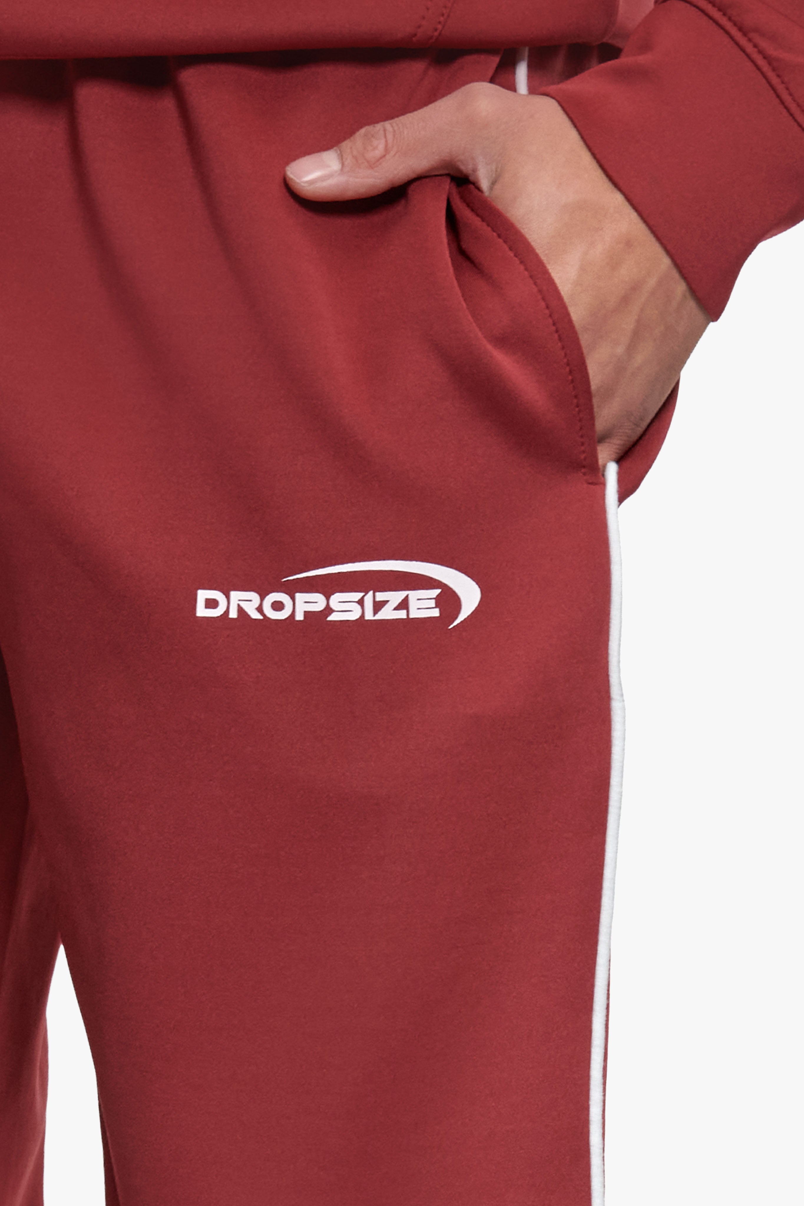 SCUBA OPEN LEG JOGGER BURGUNDY RED