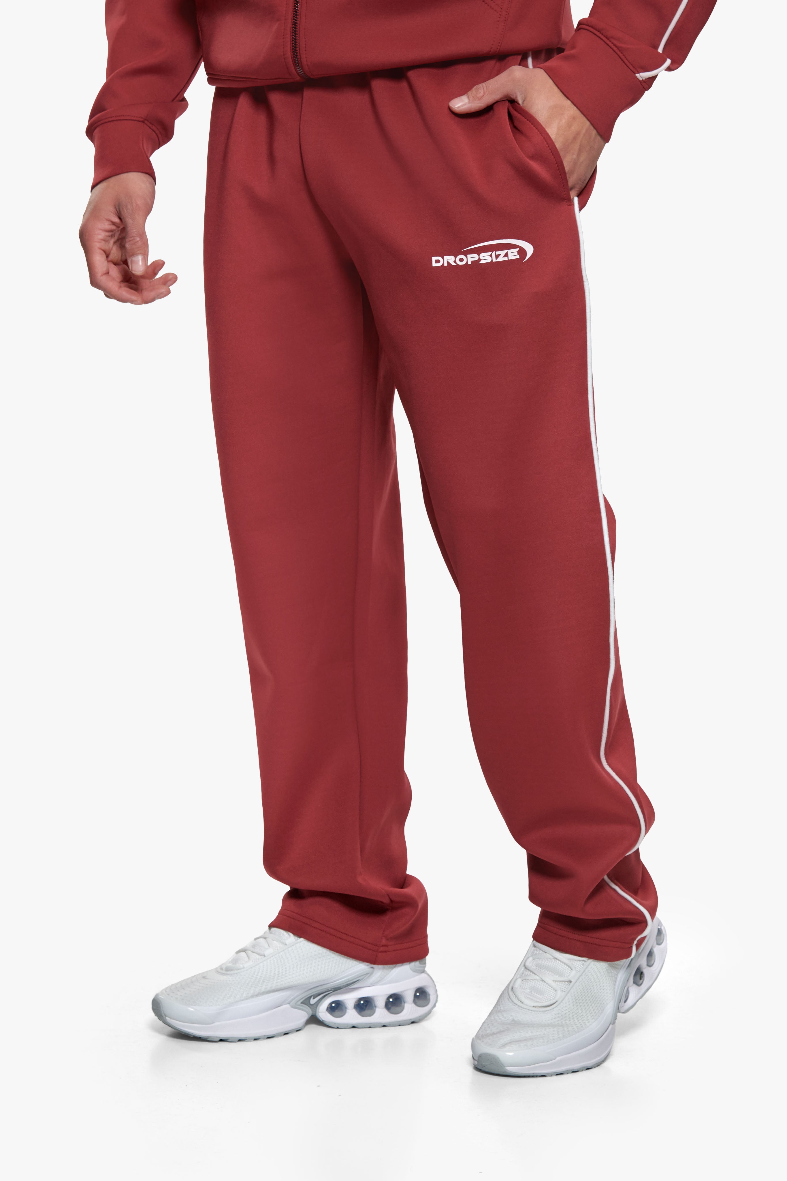 SCUBA OPEN LEG JOGGER BURGUNDY RED