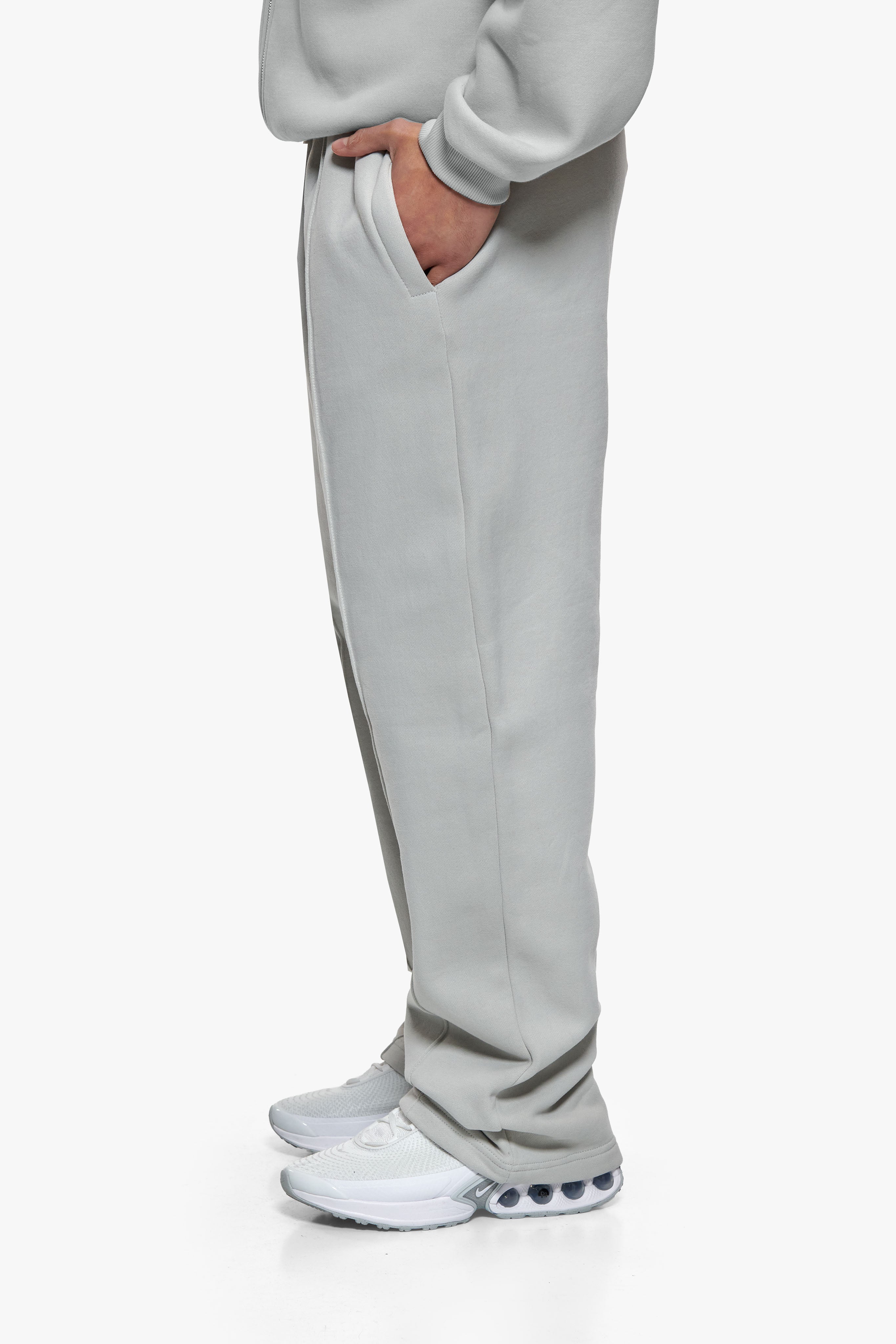 URBAN PINTUCK OPEN LEG JOGGER LIGHT GREY