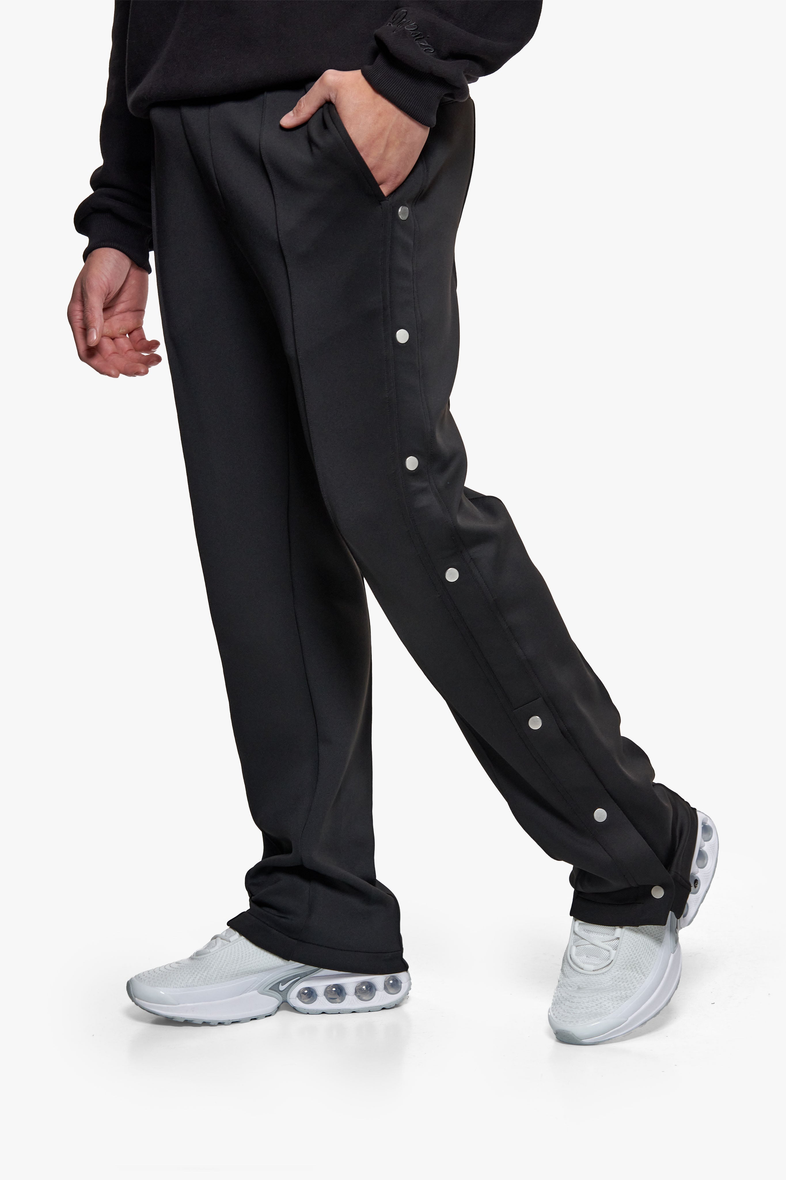 SCUBA PINTUCK OPEN LEG JOGGER BLACK