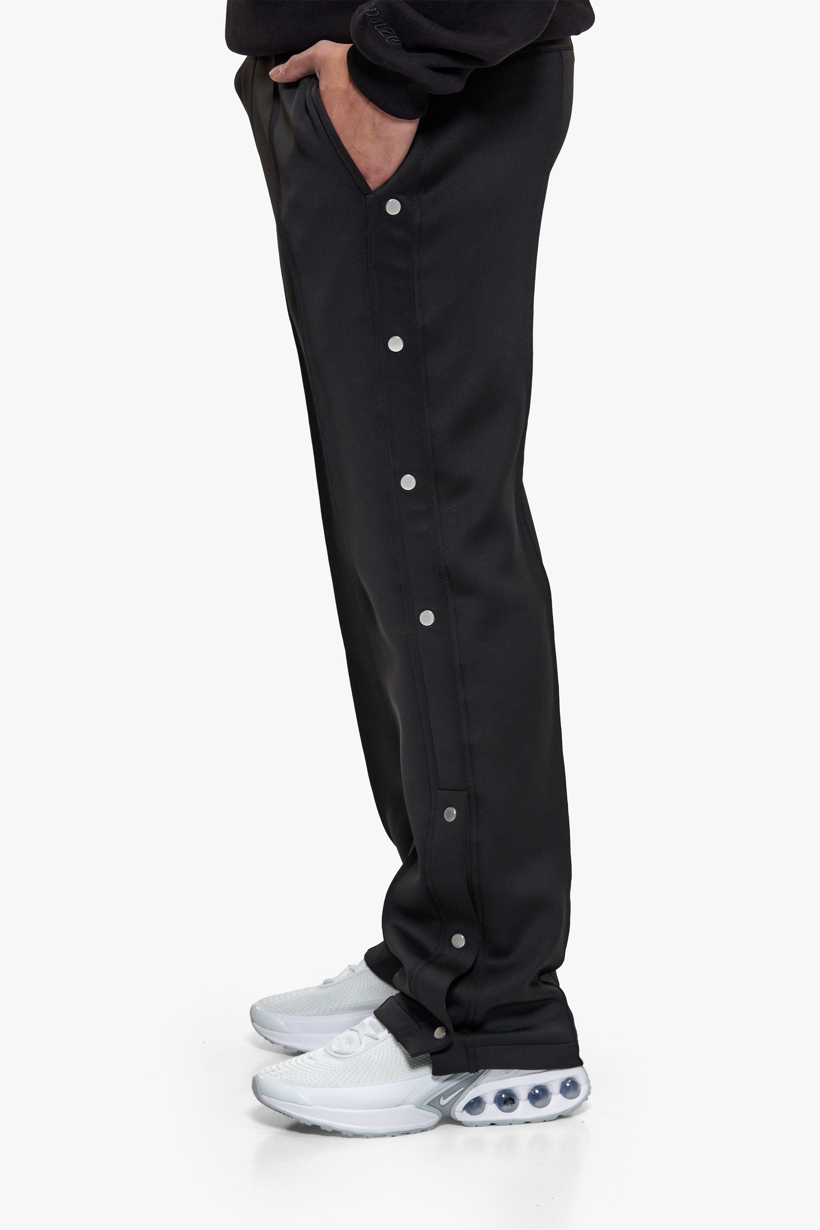 SCUBA PINTUCK OPEN LEG JOGGER BLACK