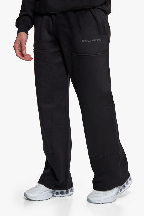 CARPENTER OPEN LEG JOGGER BLACK