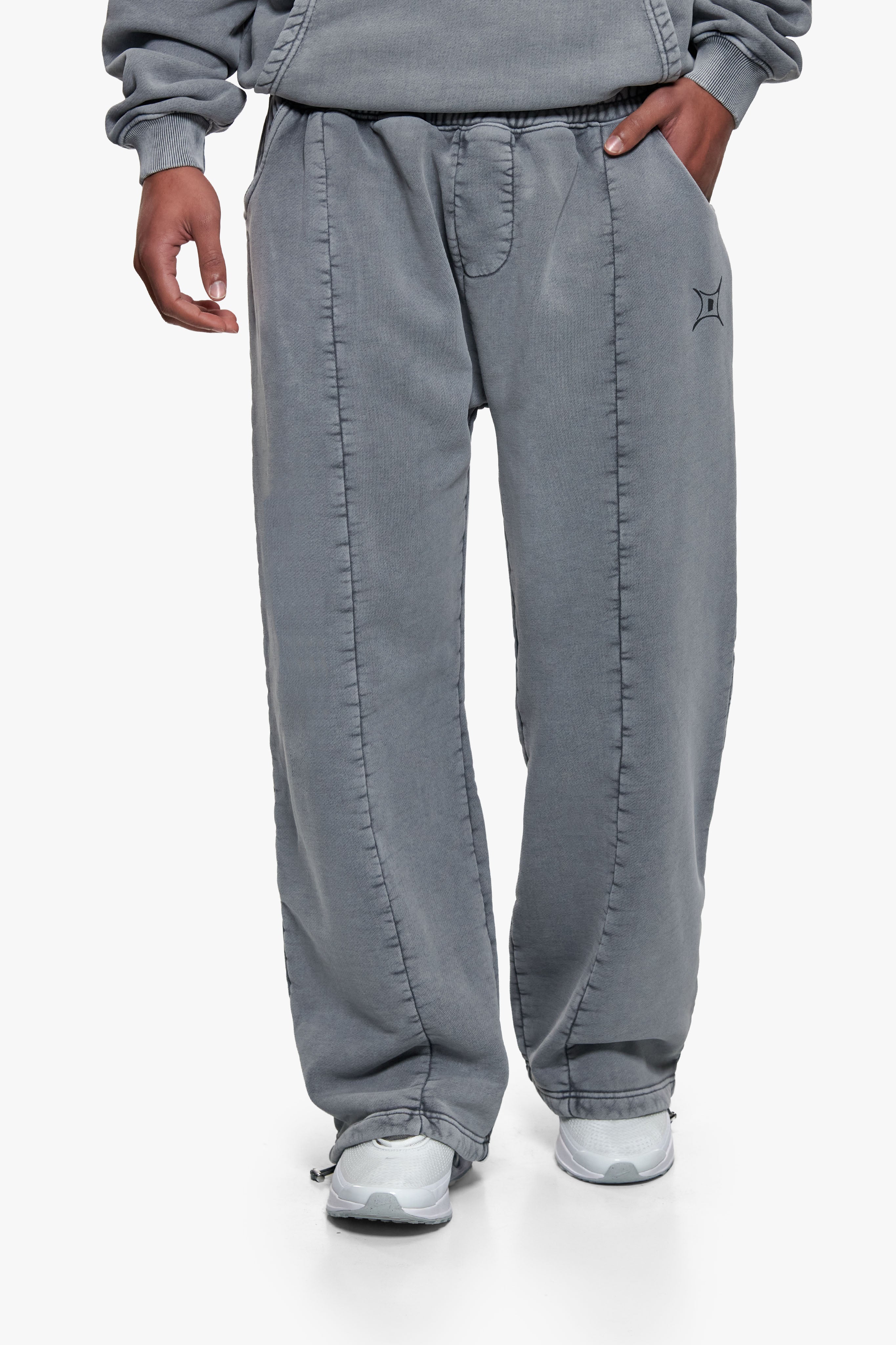 HYPE OPEN LEG JOGGER WASHED GREY