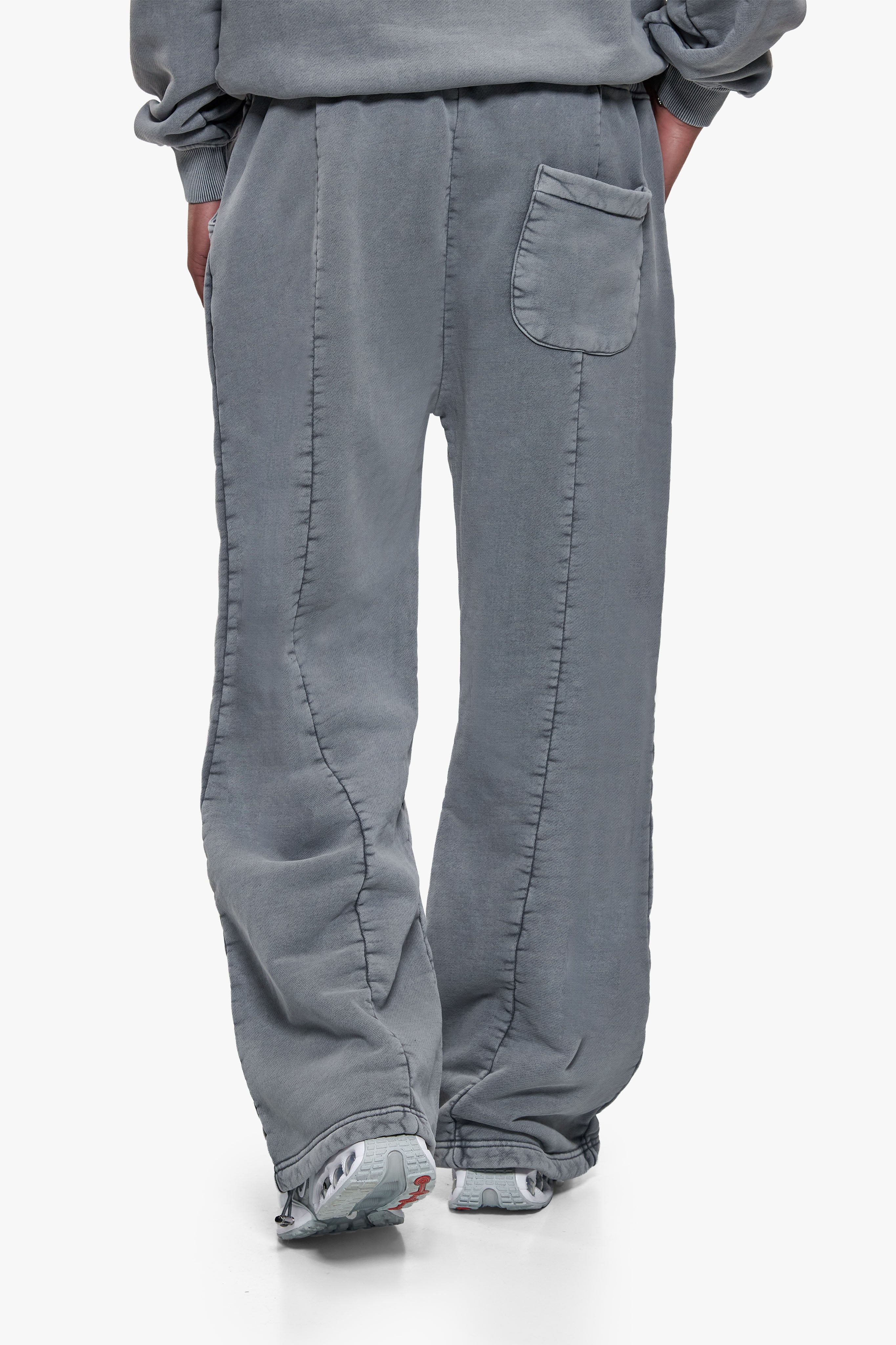 HYPE OPEN LEG JOGGER WASHED GREY