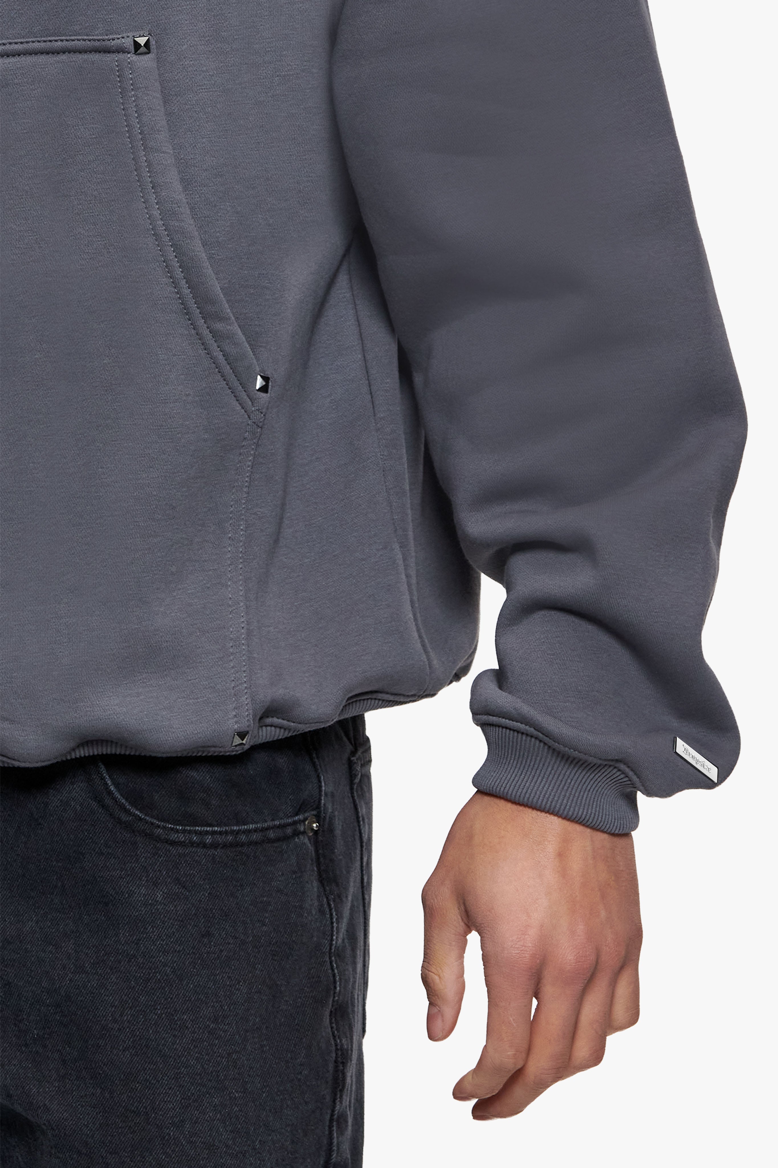 CARPENTER DOUBLE ZIP HOODIE STEEL GREY