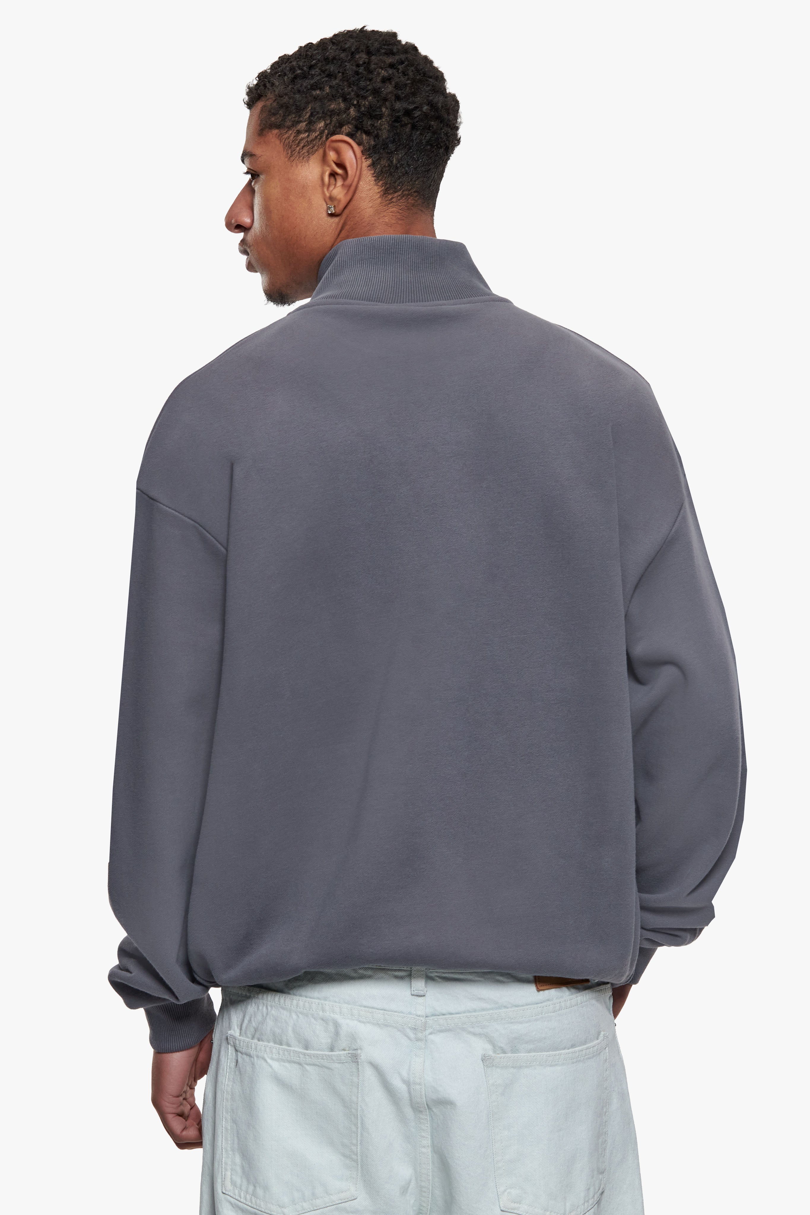 3D LOGO ZIPPER JACKET STEEL GREY