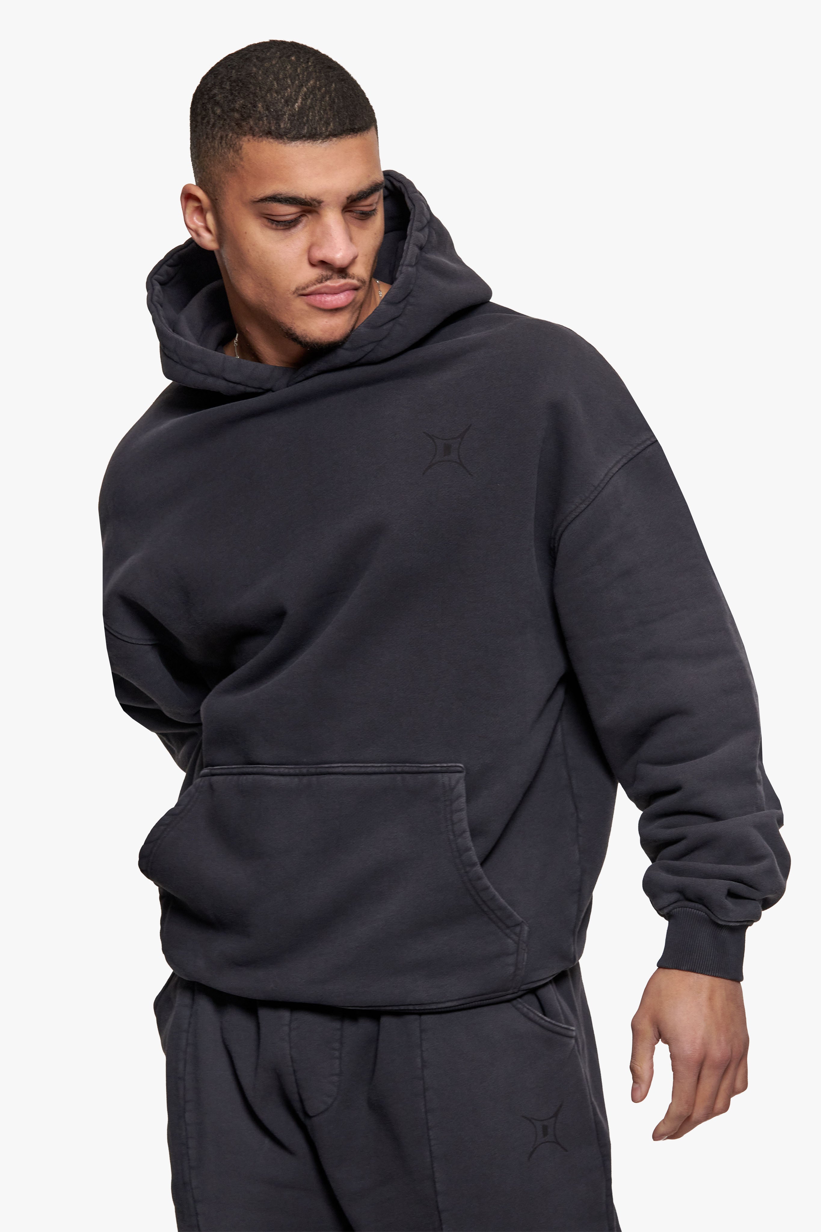 HYPE HOODIE ACID WASHED BLACK