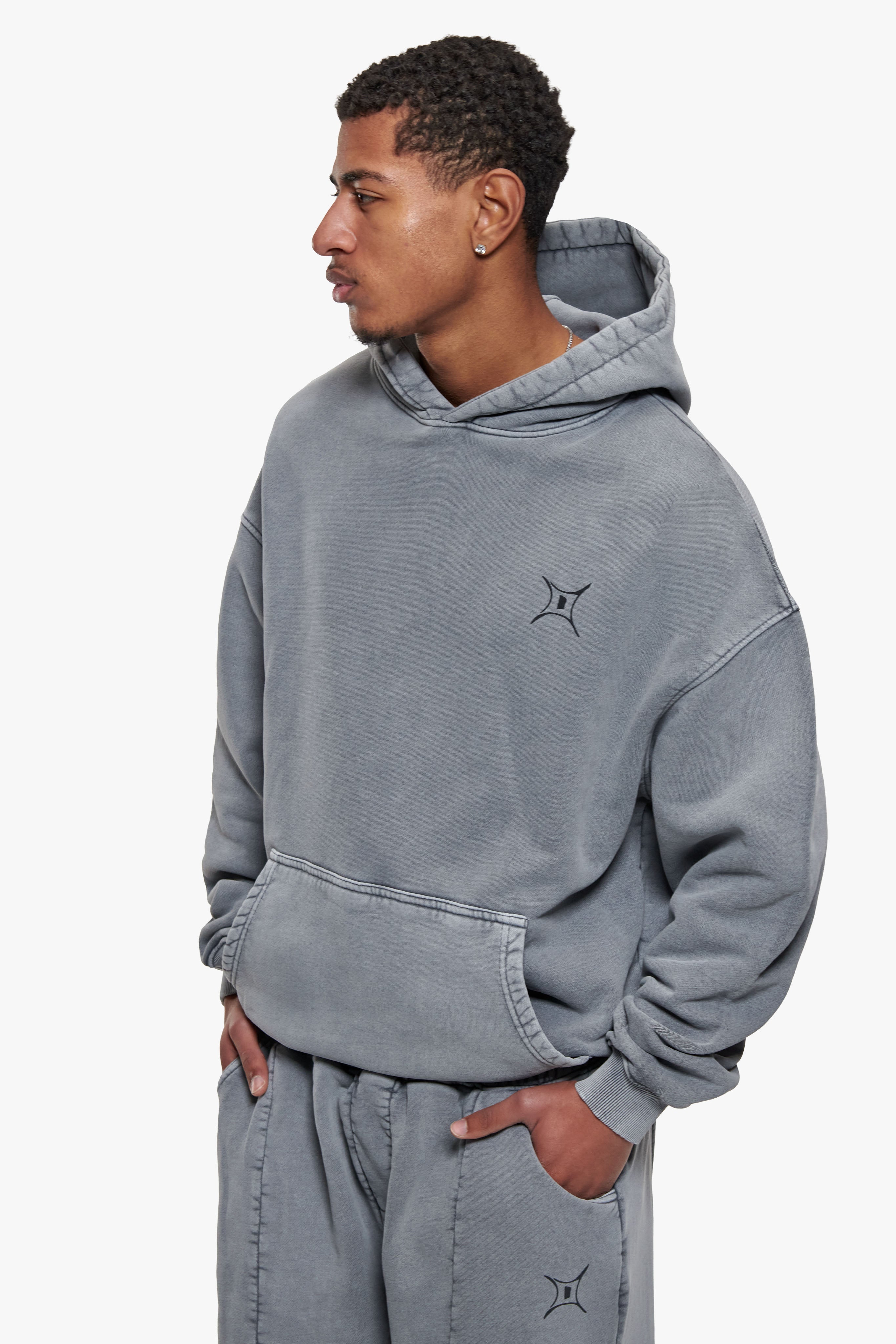 HYPE HOODIE WASHED GREY