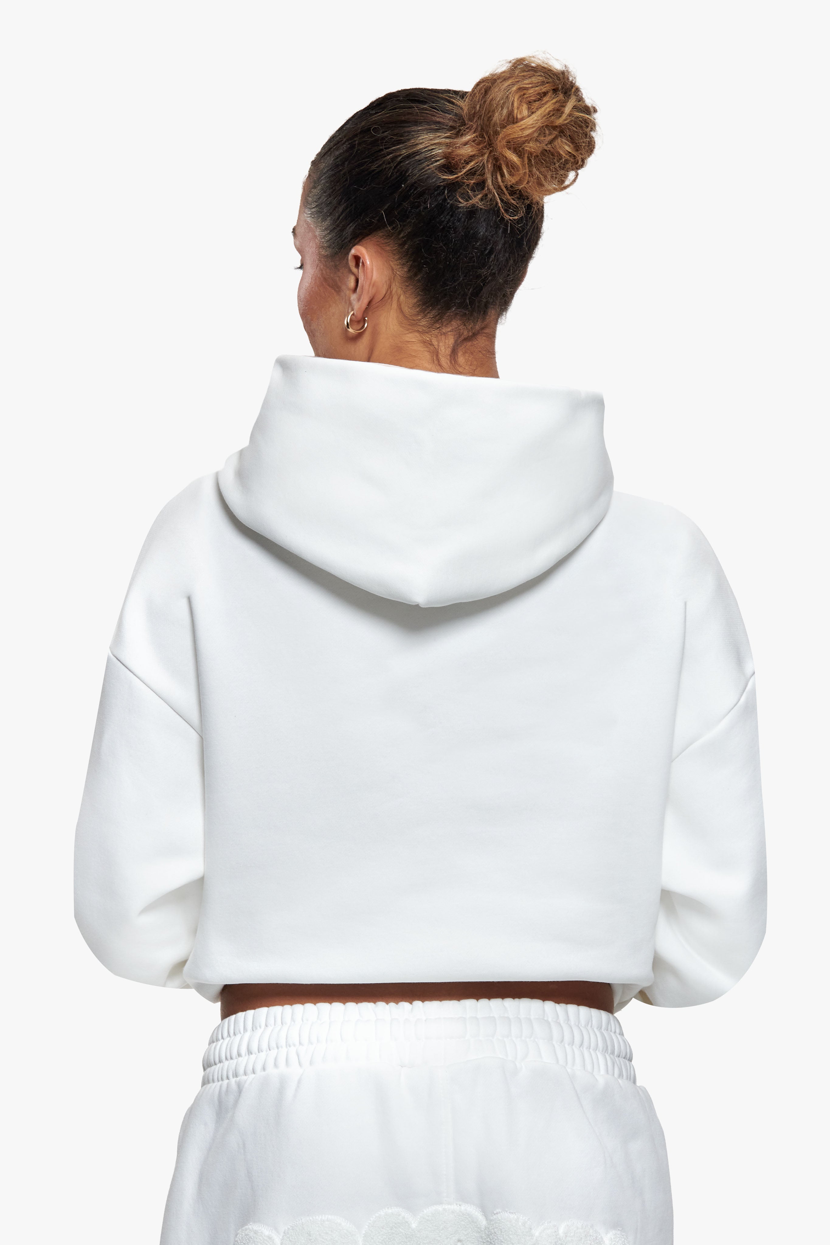 FROTTEE PATCH WOMEN BOMBER HOODIE CREAM WHITE