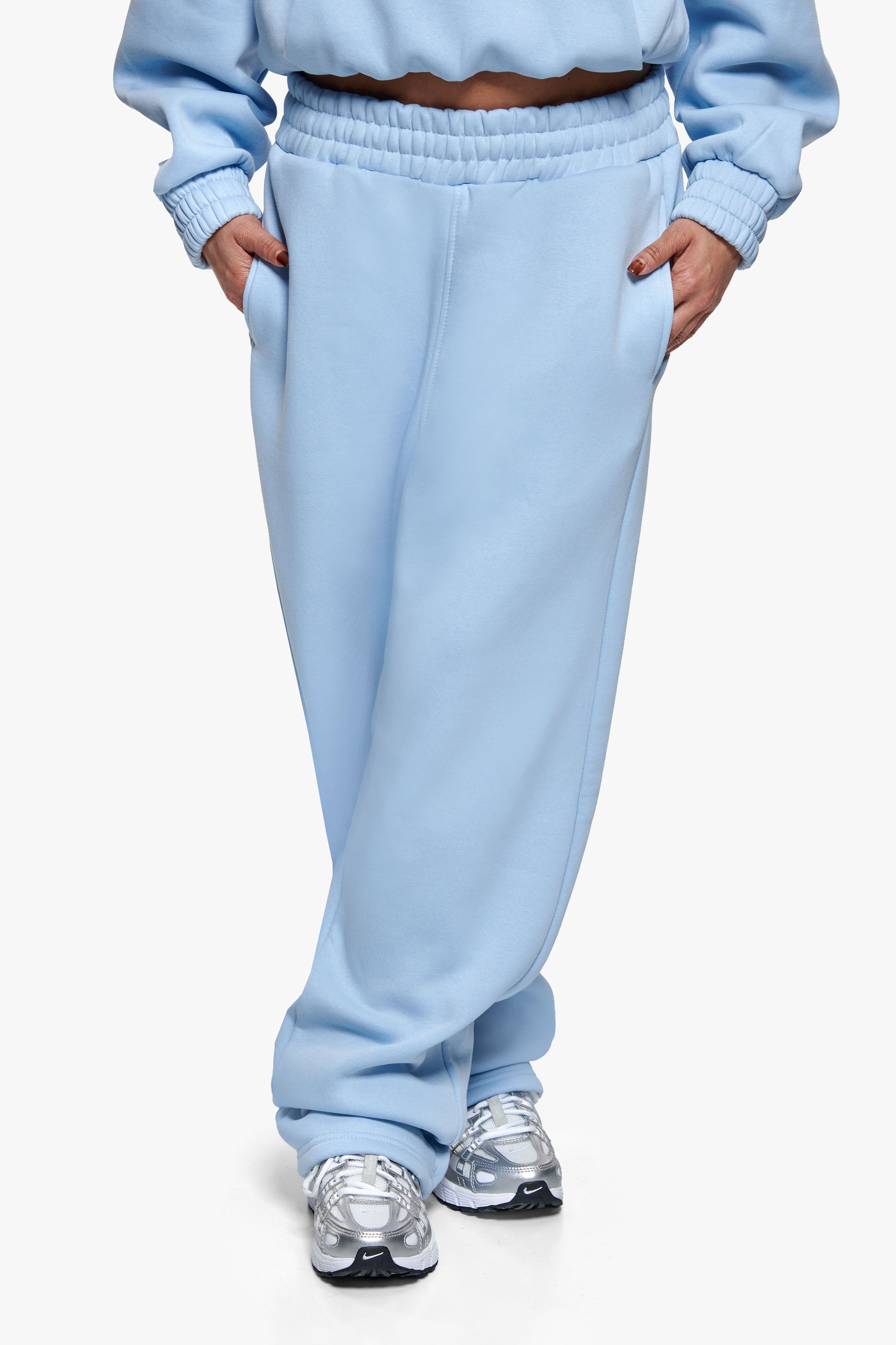 FROTTEE PATCH OPEN LEG JOGGER BABY BLUE