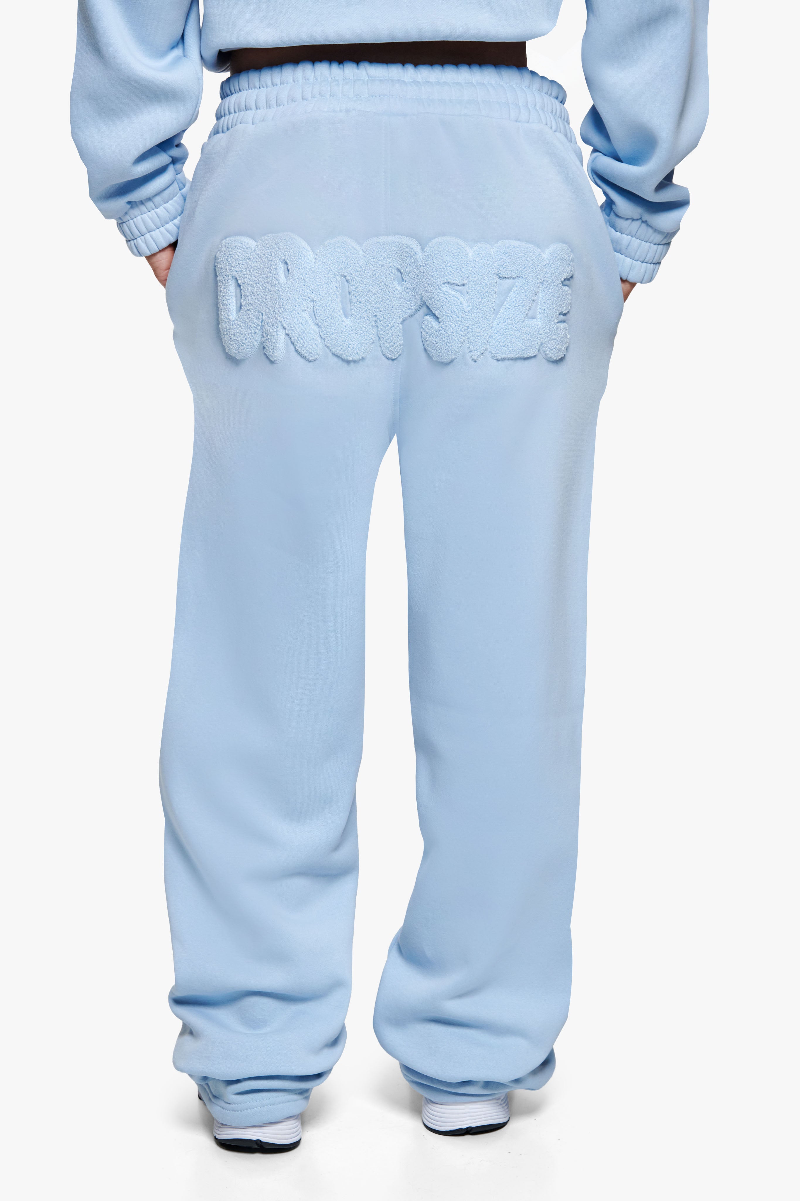 FROTTEE PATCH OPEN LEG JOGGER BABY BLUE
