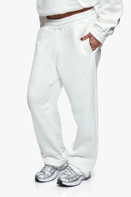 FROTTEE PATCH OPEN LEG JOGGER CREAM WHITE