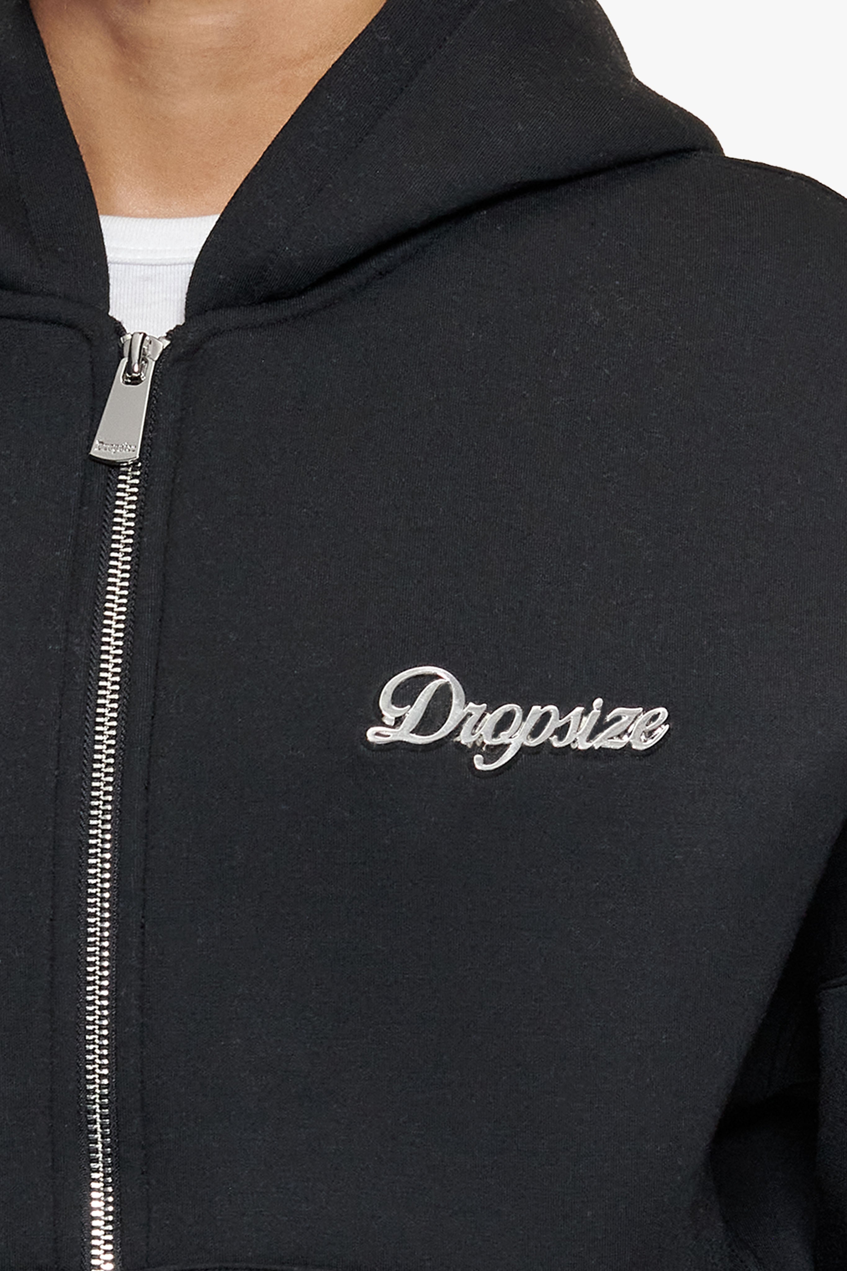 WOMEN SCUBA ZIP-HOODIE BLACK