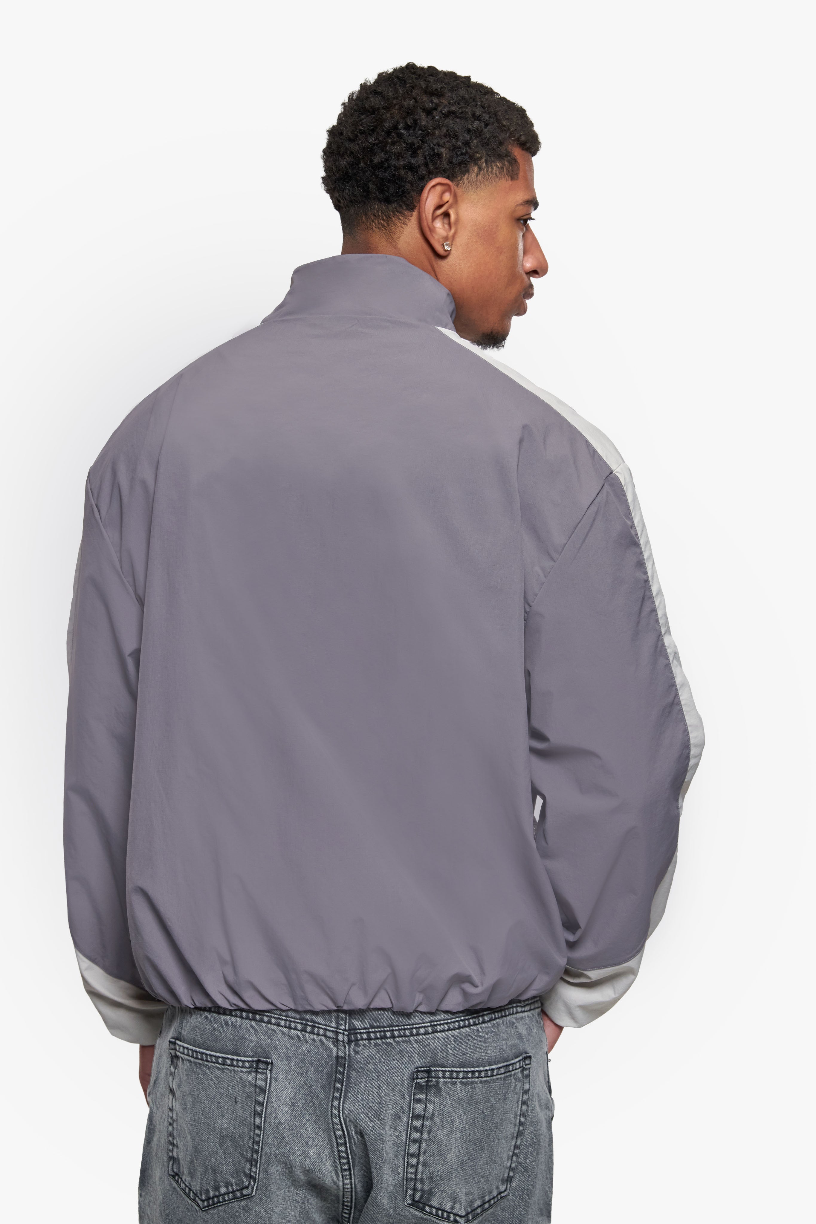 TWO COLOR TRACK JACKET GREY