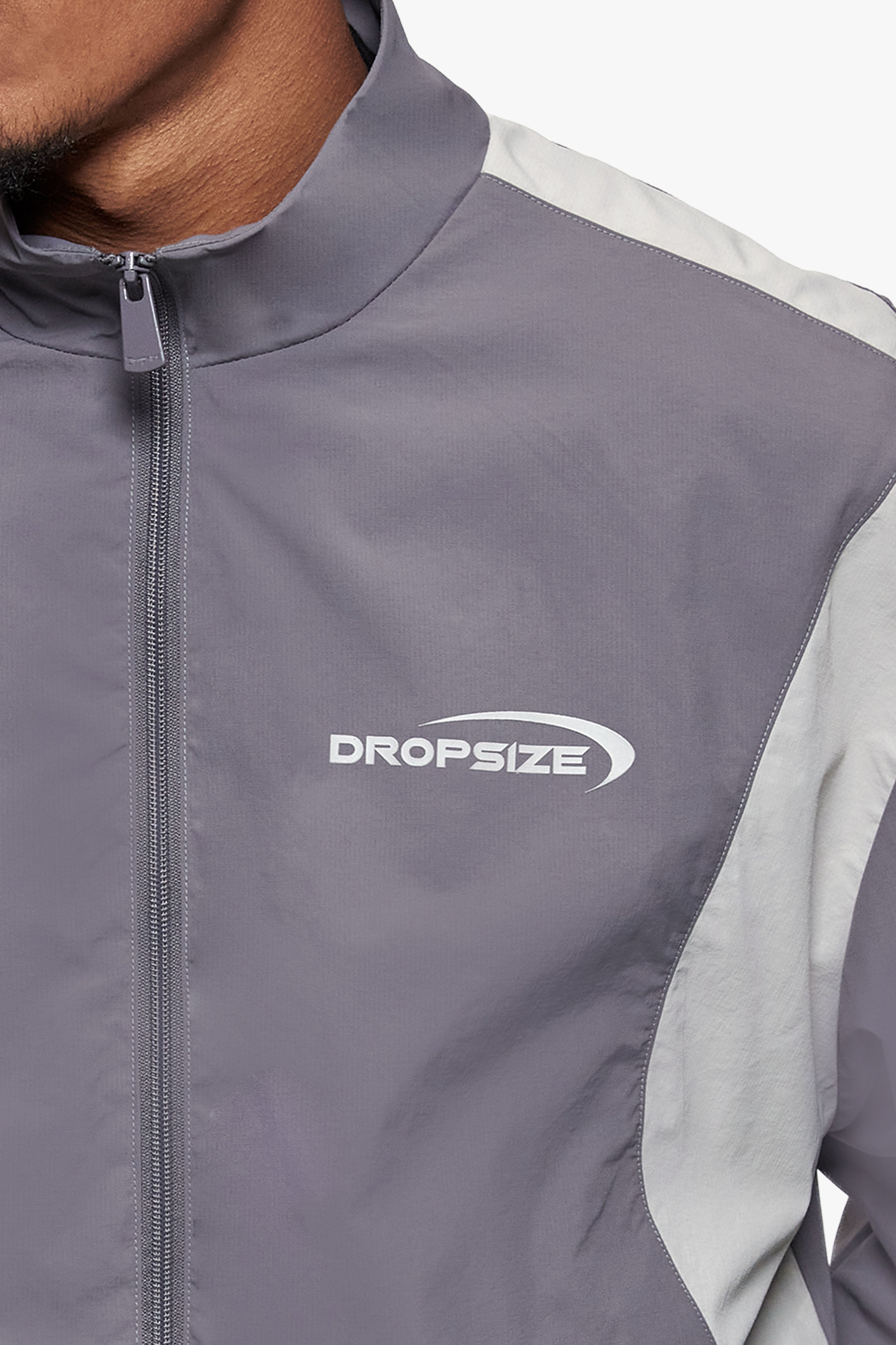 TWO COLOR TRACK JACKET GREY