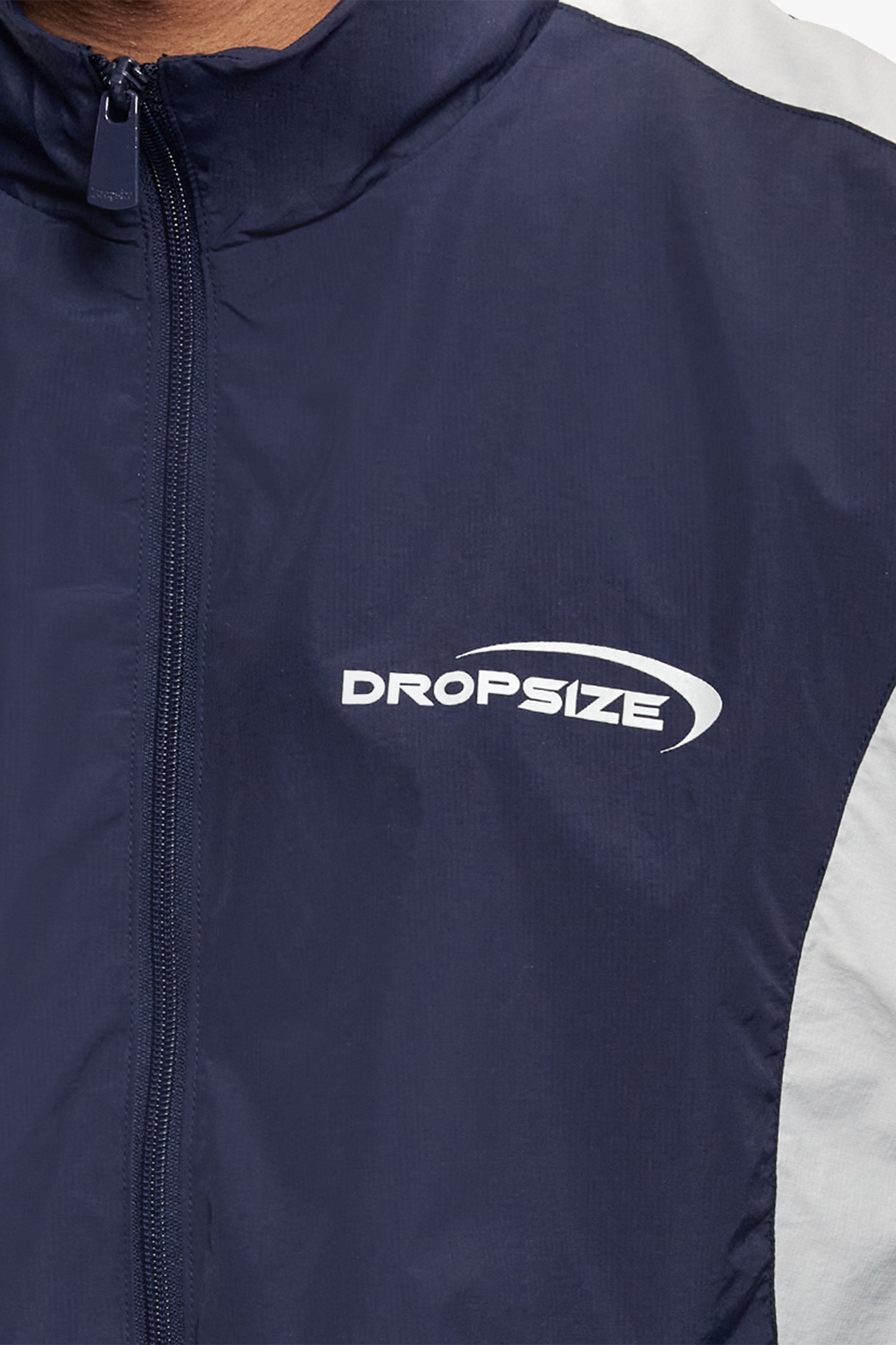 TWO COLOR TRACK JACKET  NAVY