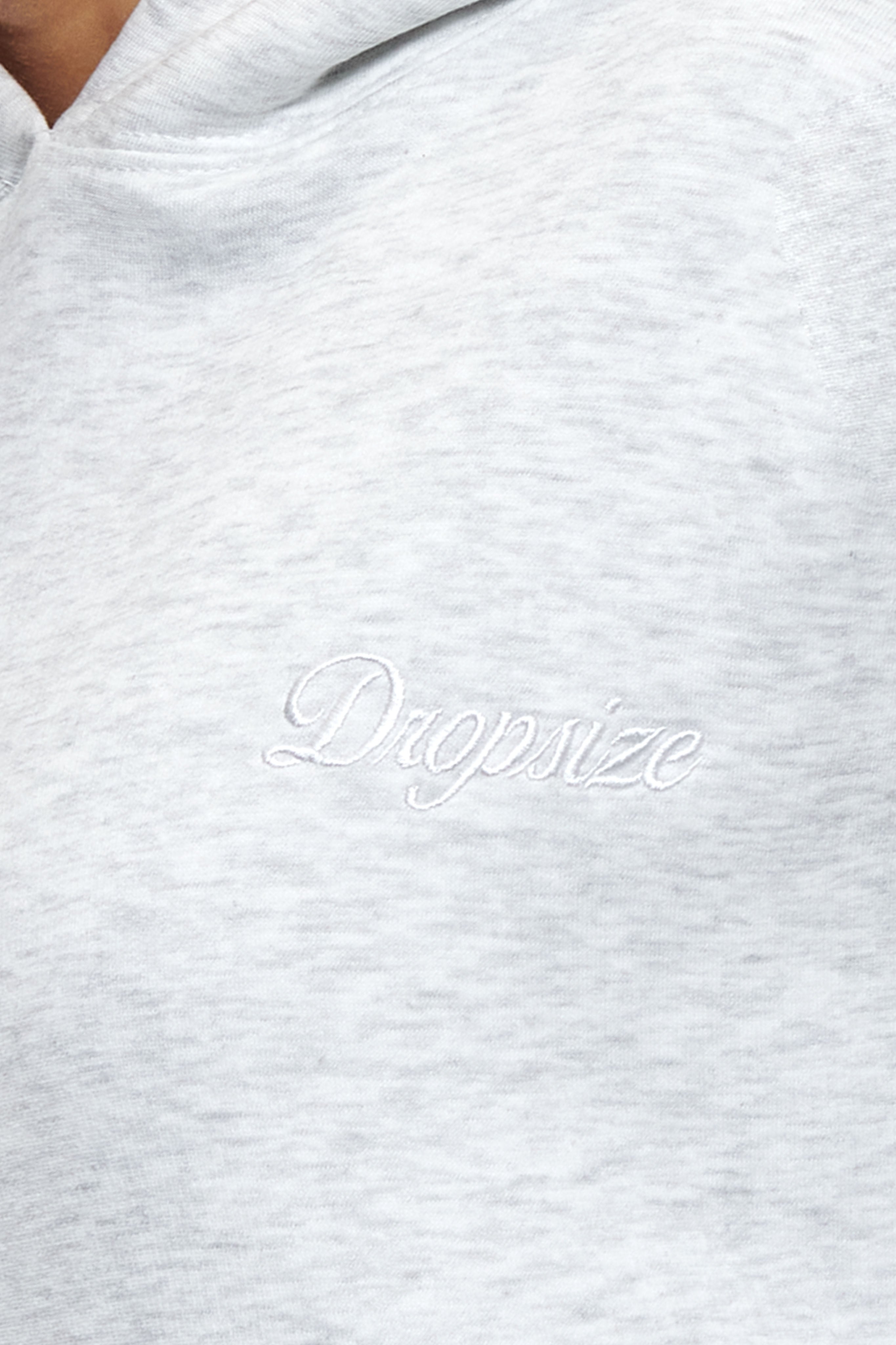 WOMEN CONTRAST EMBO HOODIE GREY MELANGE