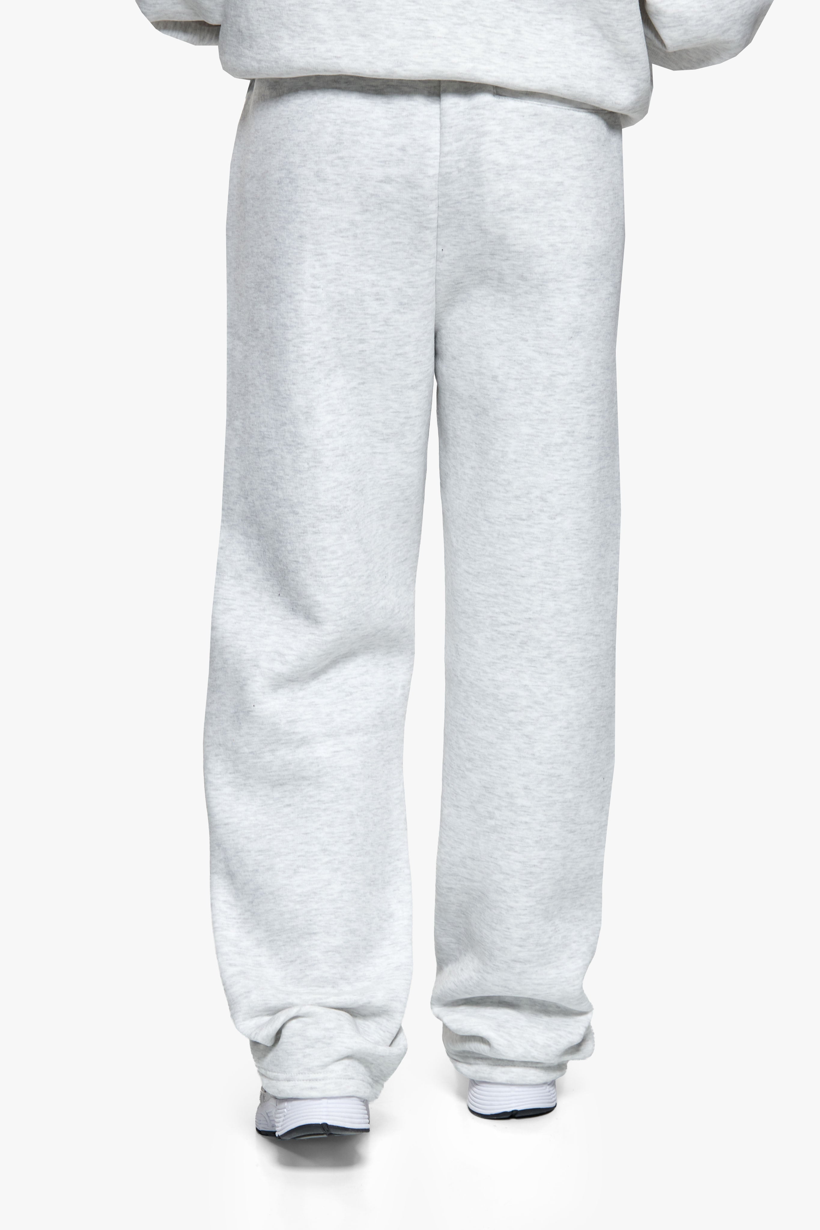 WOMEN CONTRAST OPEN LEG JOGGER GREY MELANGE