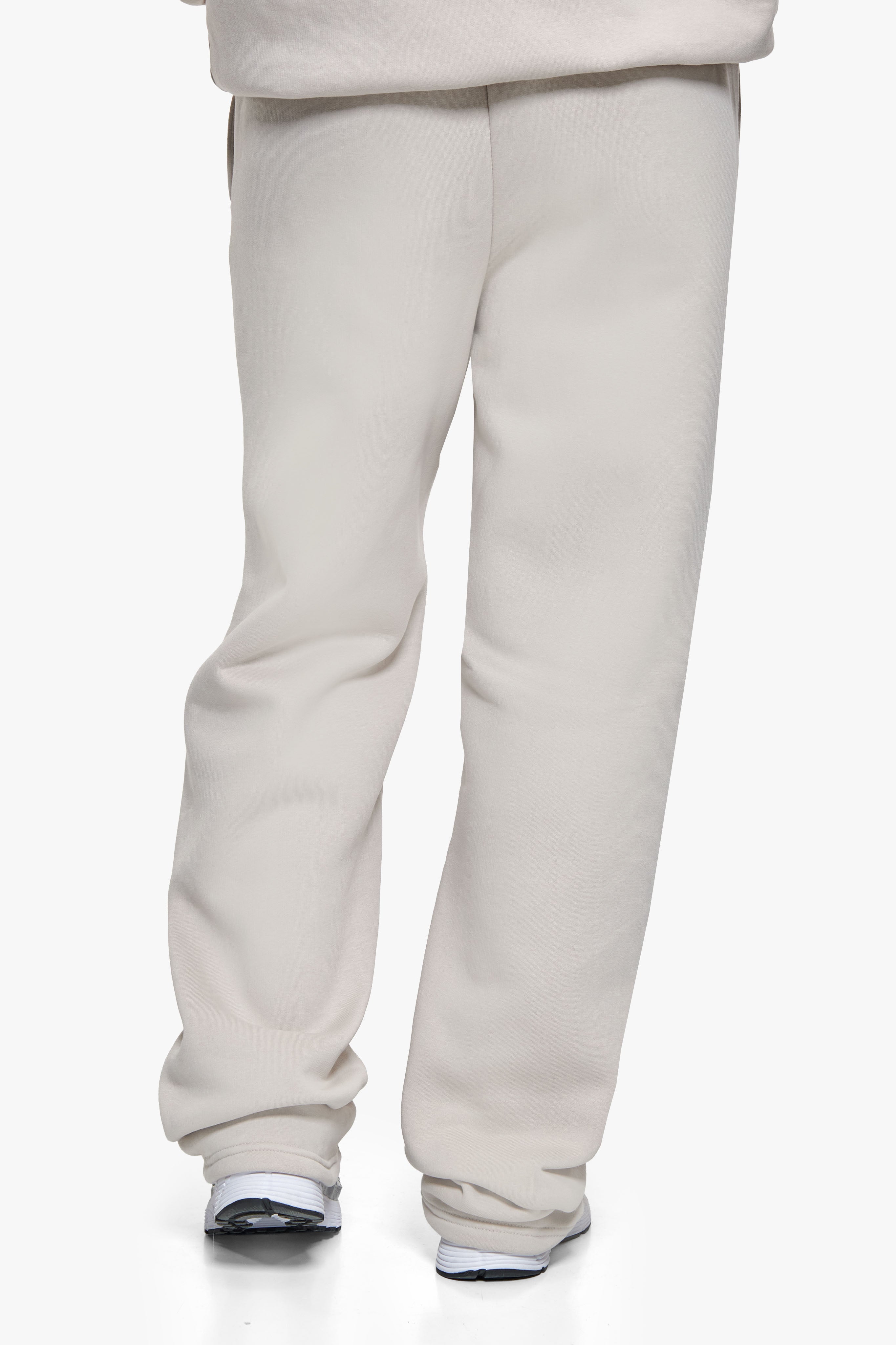 WOMEN CONTRAST OPEN LEG JOGGER MOONBEAM